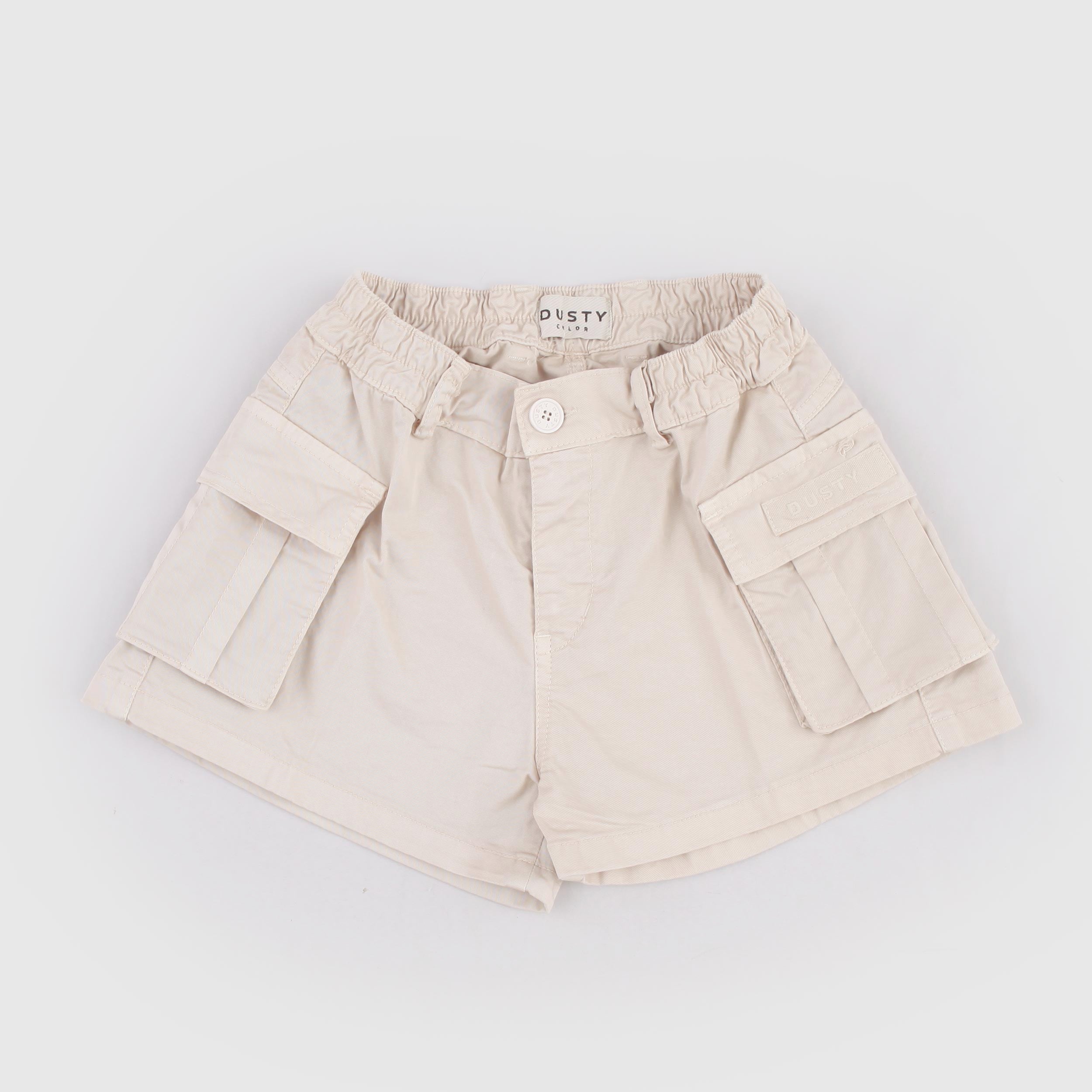 Shorts Beige con Chiusura sul Davanti Firmato DUSTY COLOR