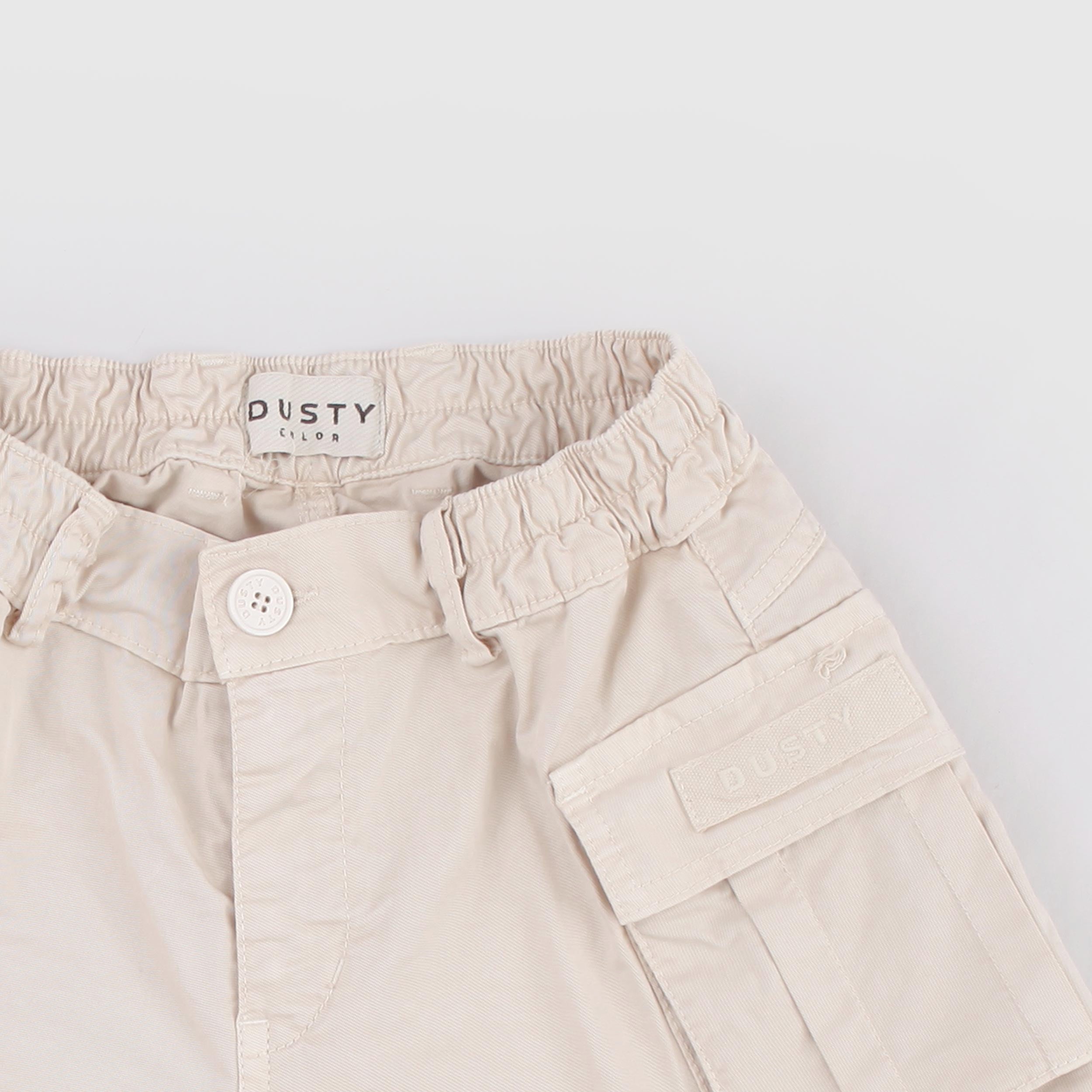 Shorts Beige con Chiusura sul Davanti Firmato DUSTY COLOR