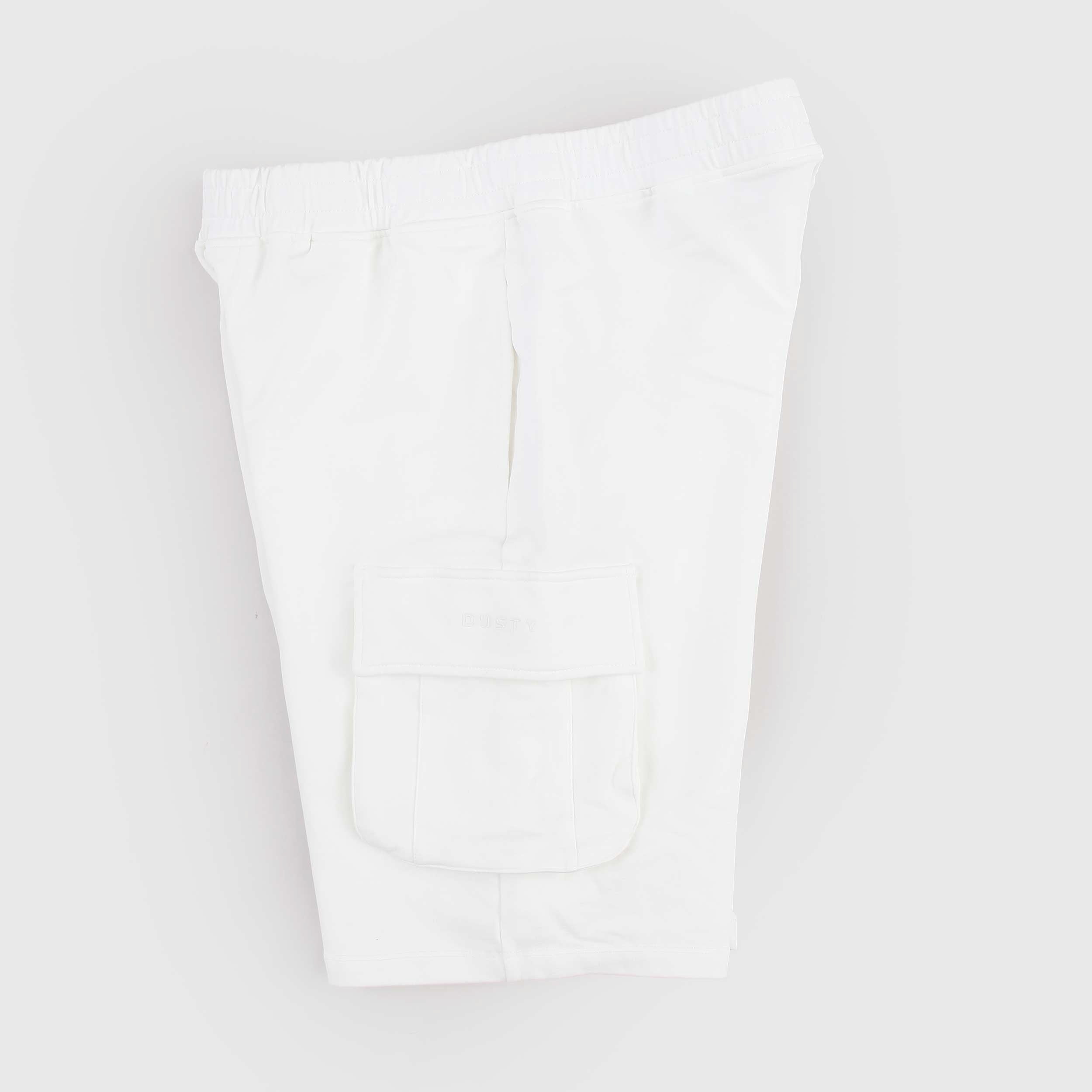 Milk-Colored Bermuda Shorts with DUSTY COLOR Flap