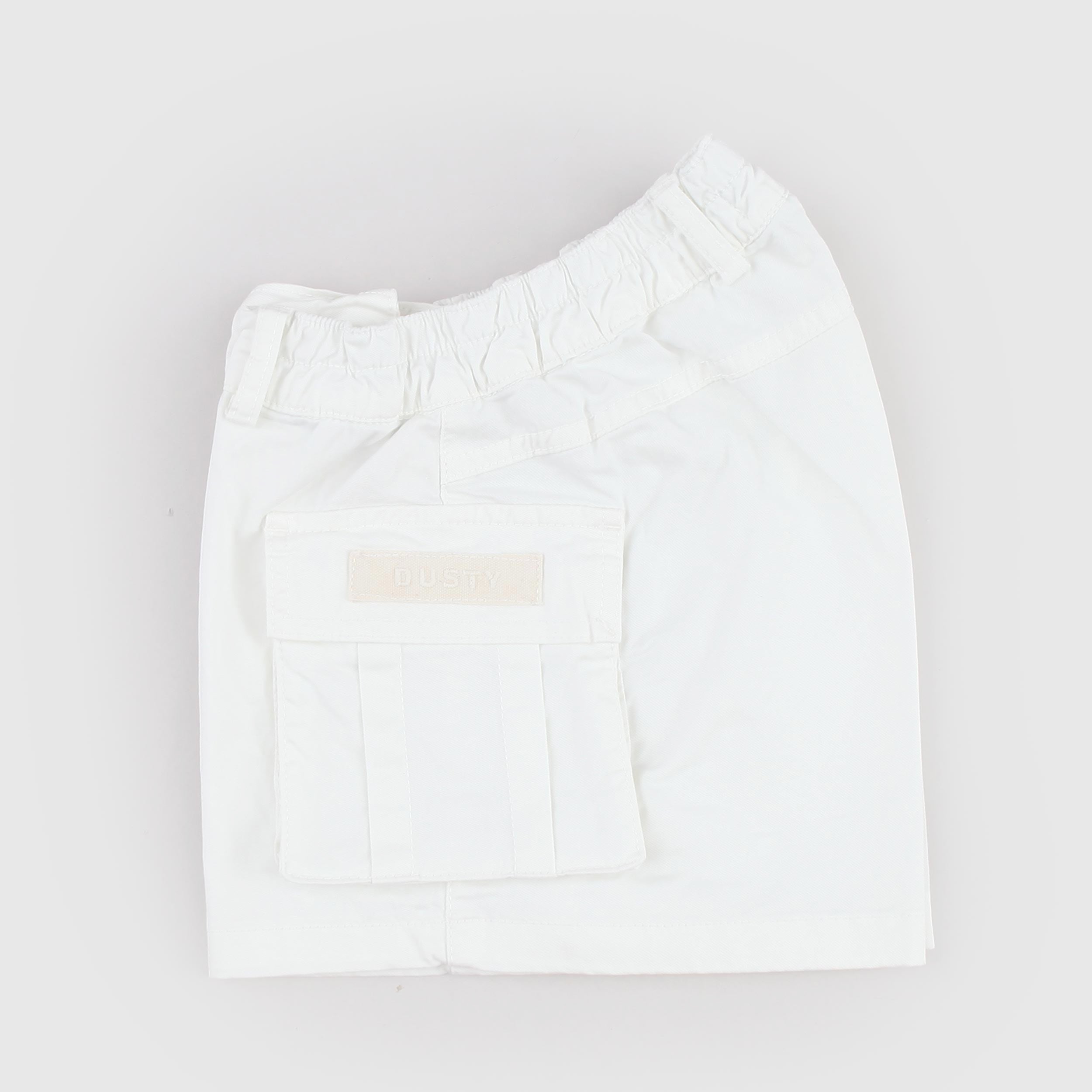 Shorts Bianco con Chiusura a Patta Firmato DUSTY COLOR