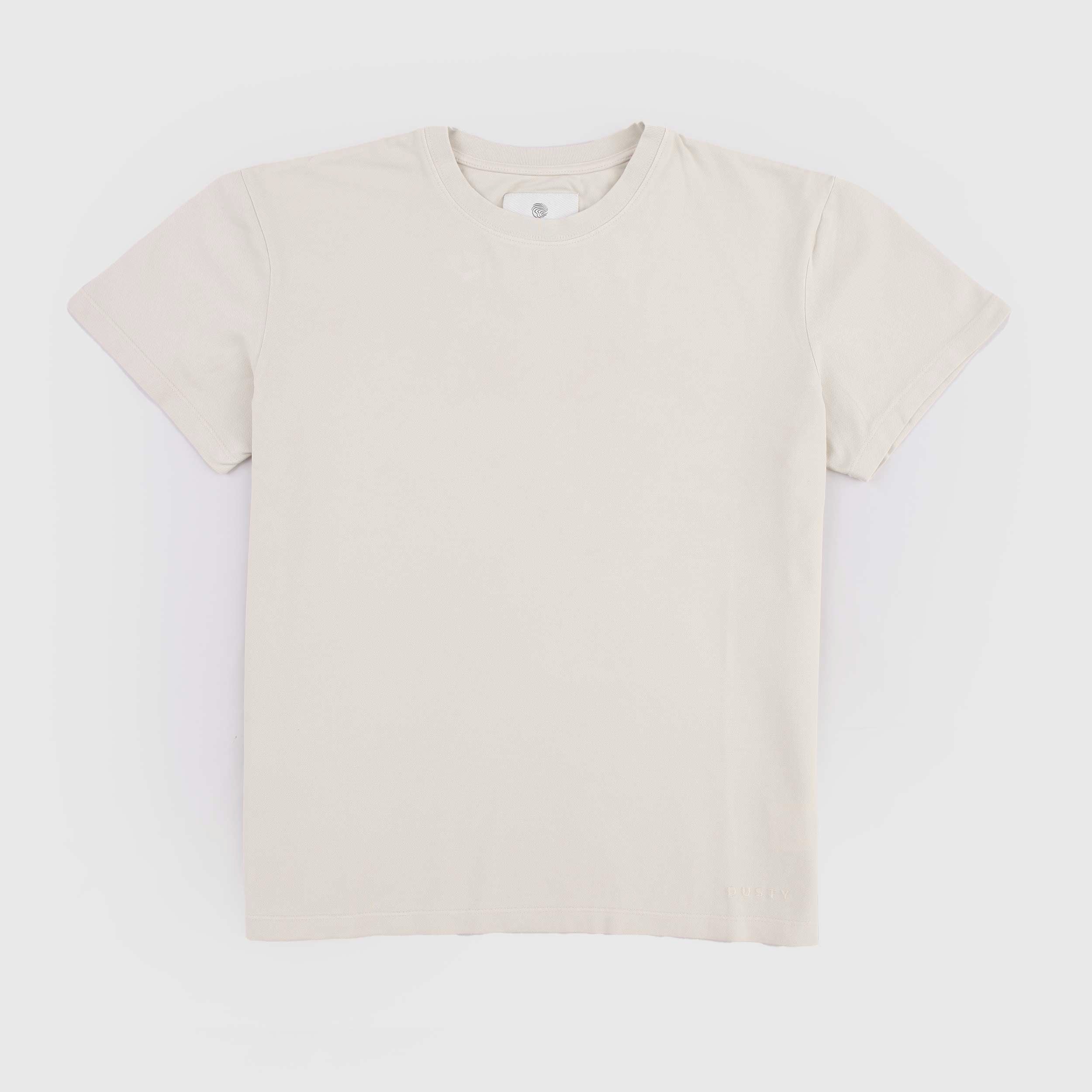 T-shirt Beige in Tessuto Oxford Firmata DUSTY COLOR