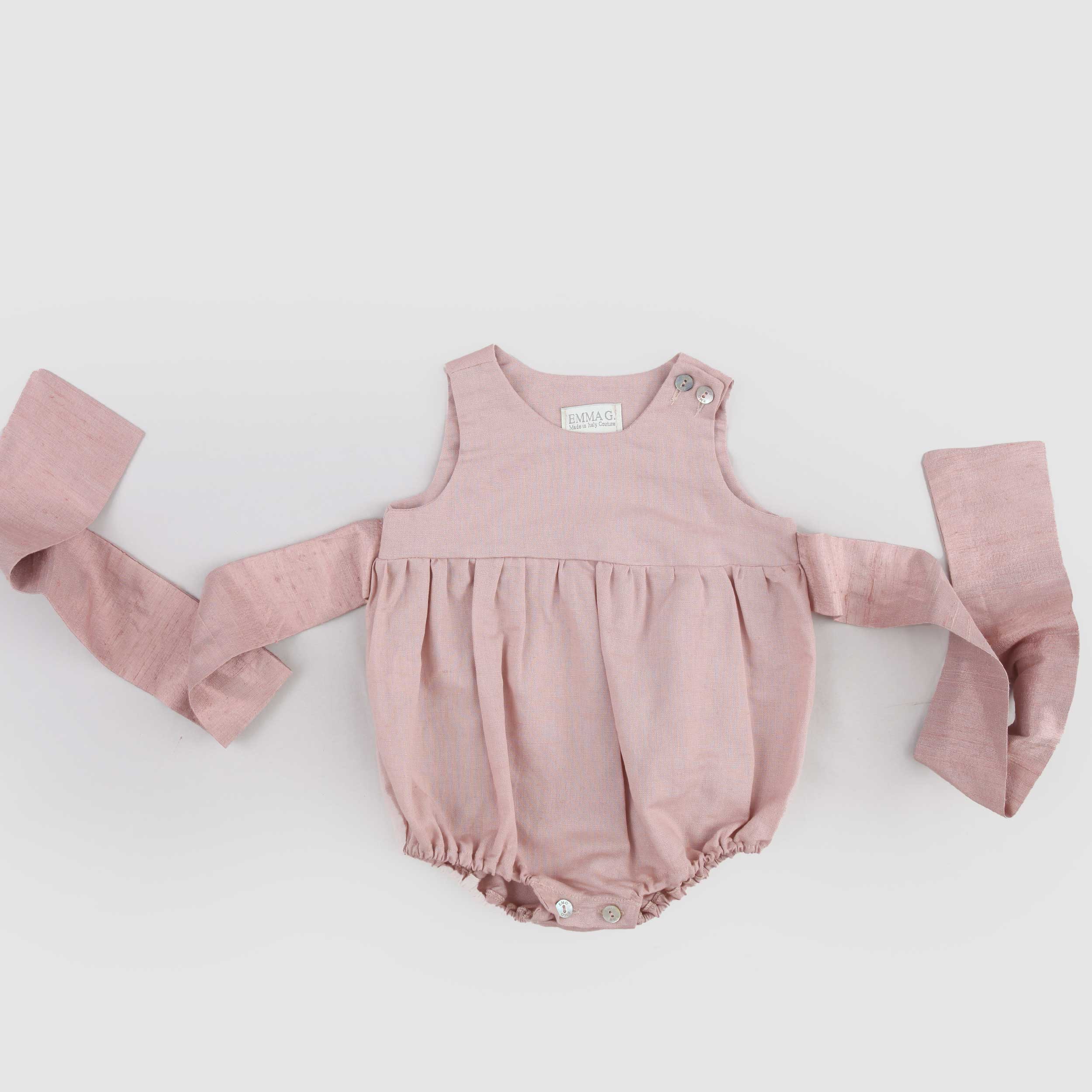 Pagliaccetto Rosa con Bottoni Madreperla Firmato EMMA G STYLE