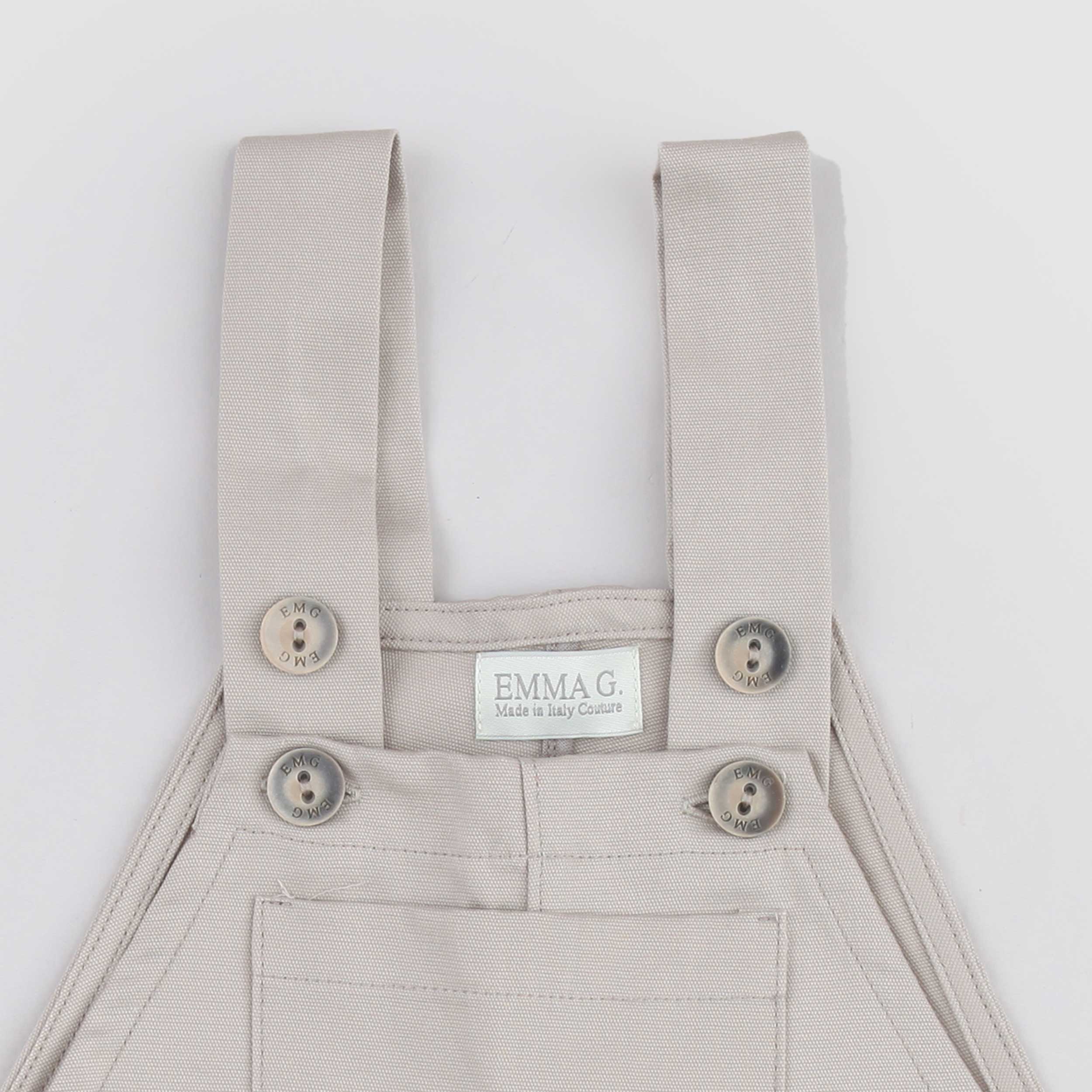 Sand-Colored Overalls with Braces by EMMA G STYLE