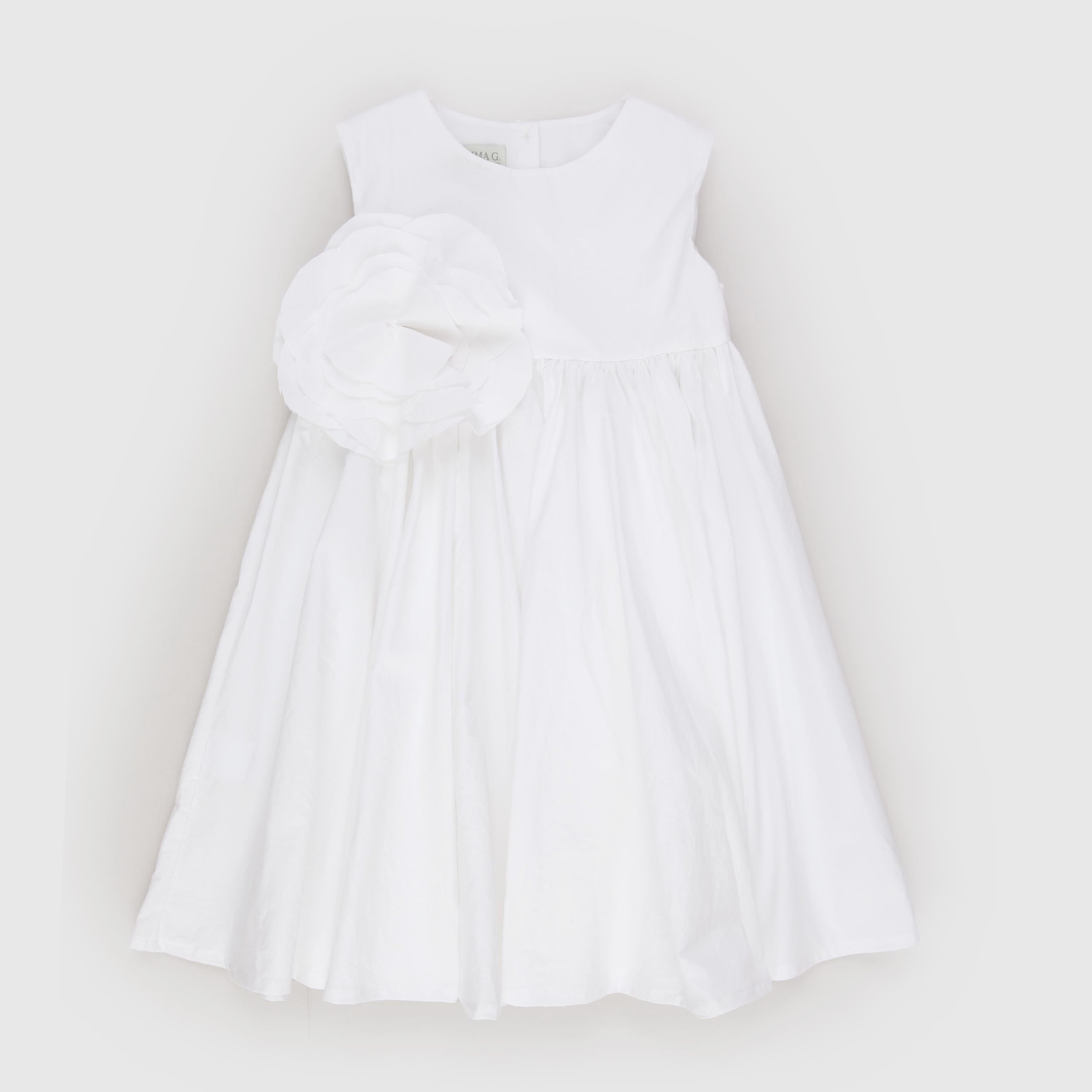 Abito Bianco con Fiori Firmato EMMA G STYLE
