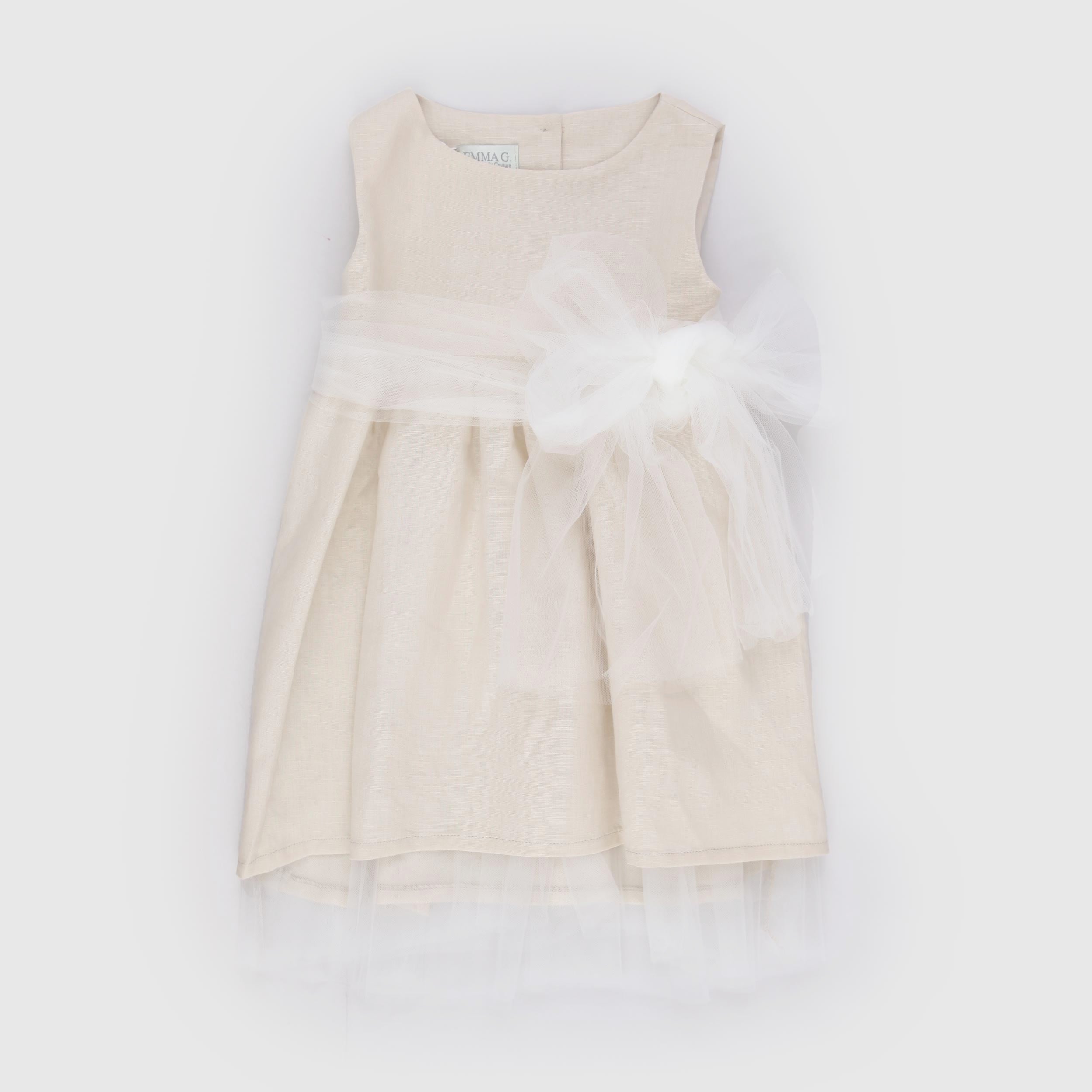 Abito Beige con Pieghe Firmato EMMA G STYLE