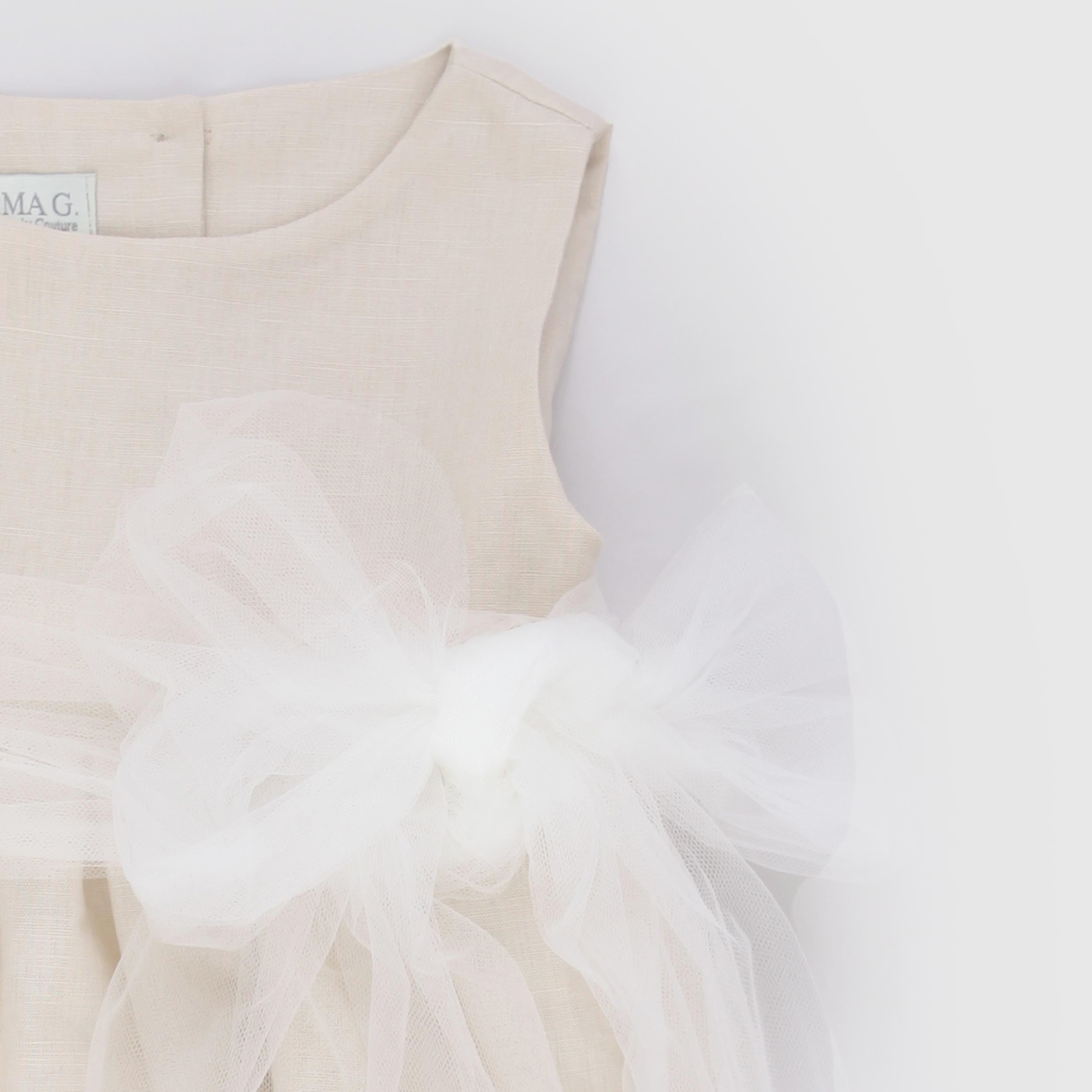 Abito Beige con Pieghe Firmato EMMA G STYLE