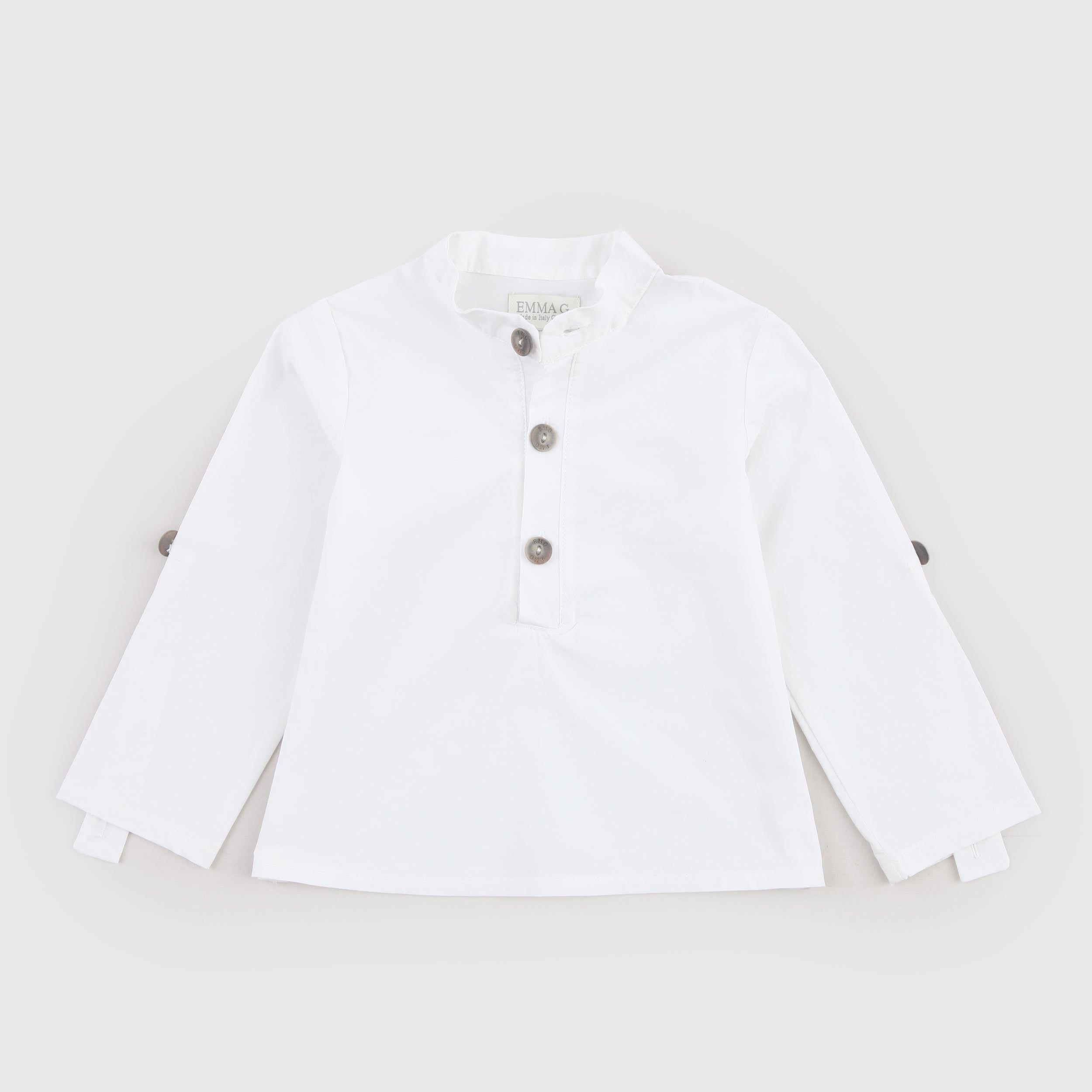 Camicia Bianca a Tre Bottoni Firmata EMMA G STYLE