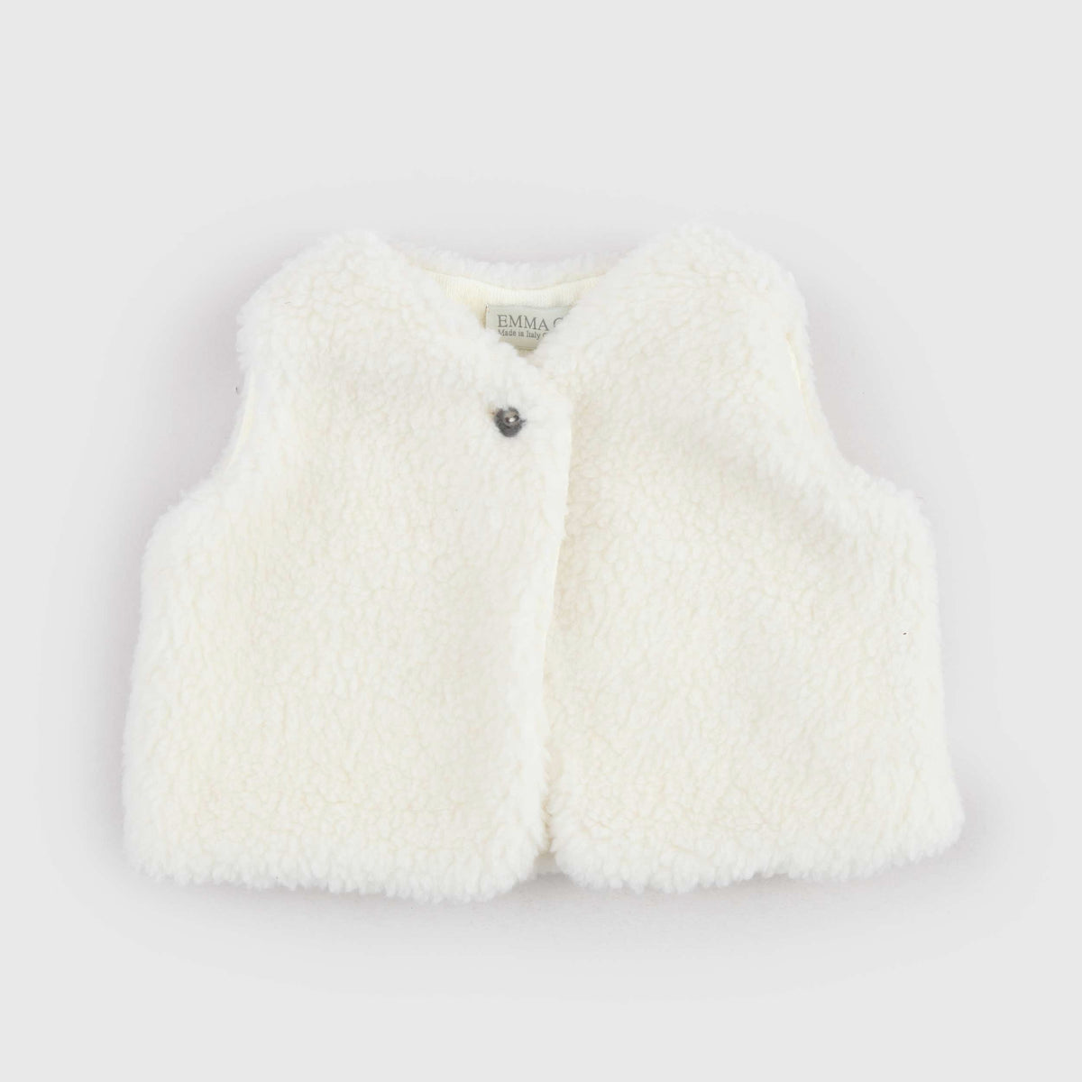 Teddy Ecopurkin Cream Vest for Newborn EMMA G STYLE