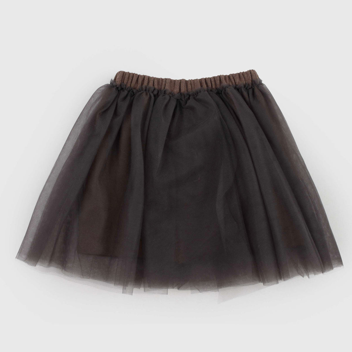 Brown Tulle and Cotton Skirt for Girls by EMMA G STYLE