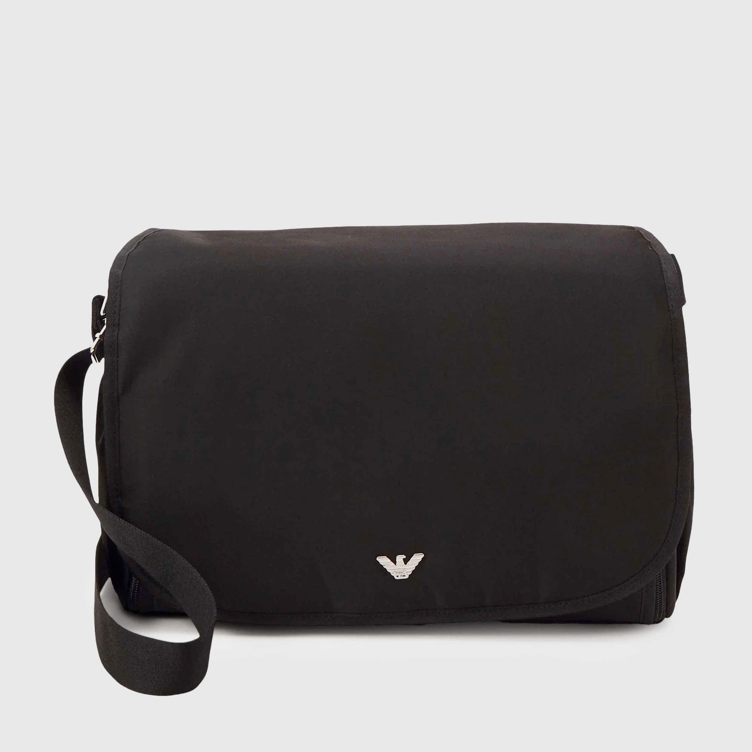 Borsa Fasciatoio Nera con Logo Firmata ARMANI JUNIOR