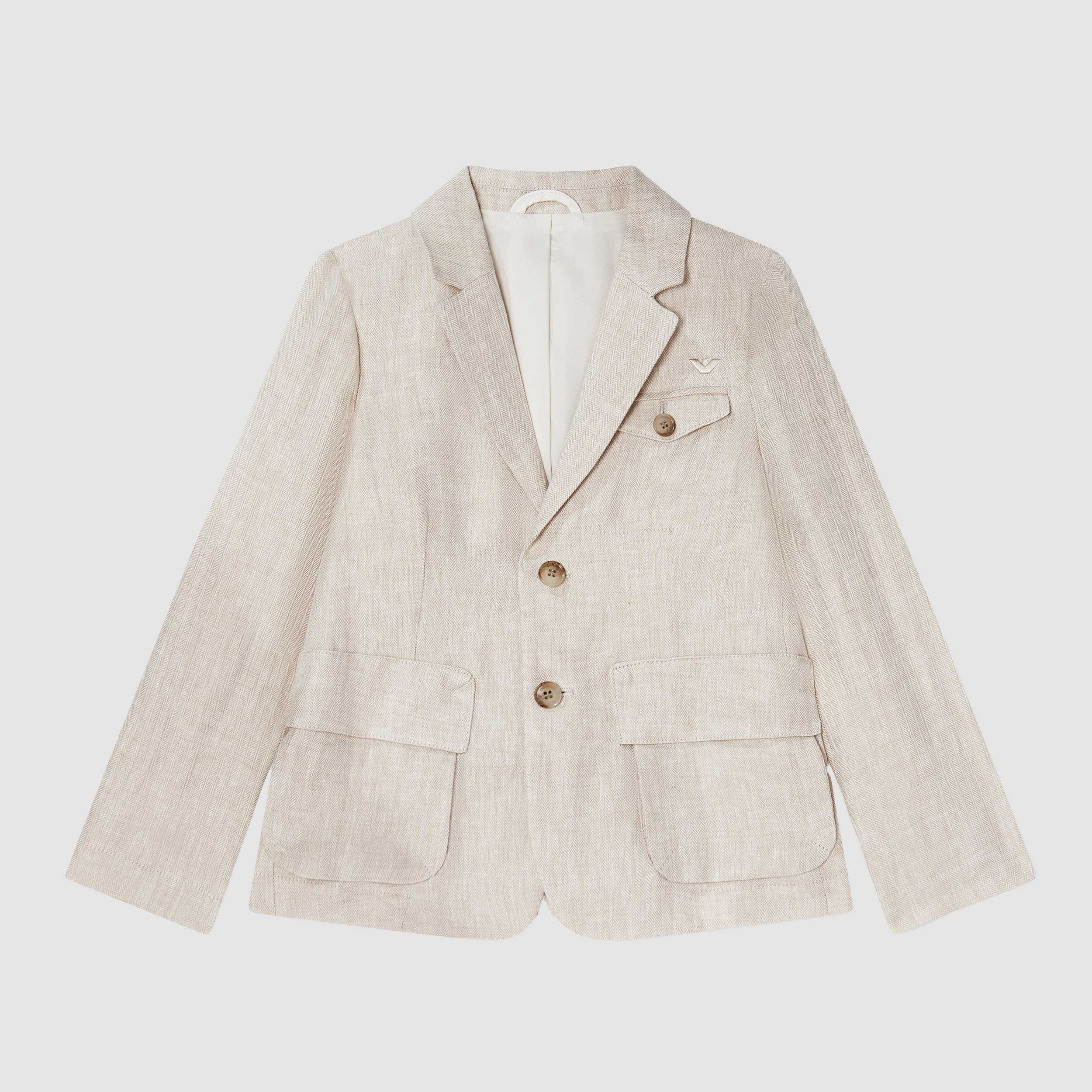 Giacca Color Sabbia a Due Bottoni Firmata ARMANI JUNIOR