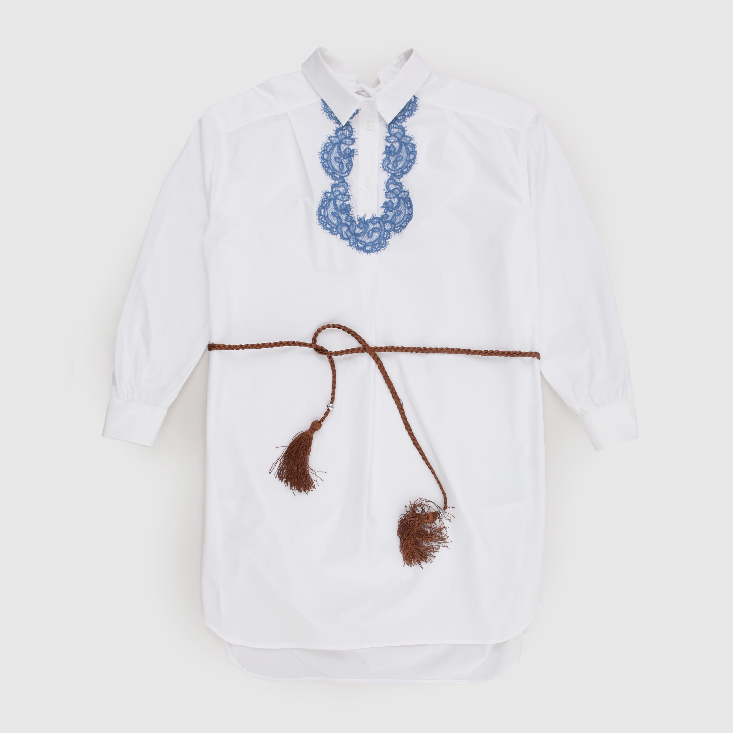 Abito con Pizzo in Popeline Firmato ERMANNO SCERVINO