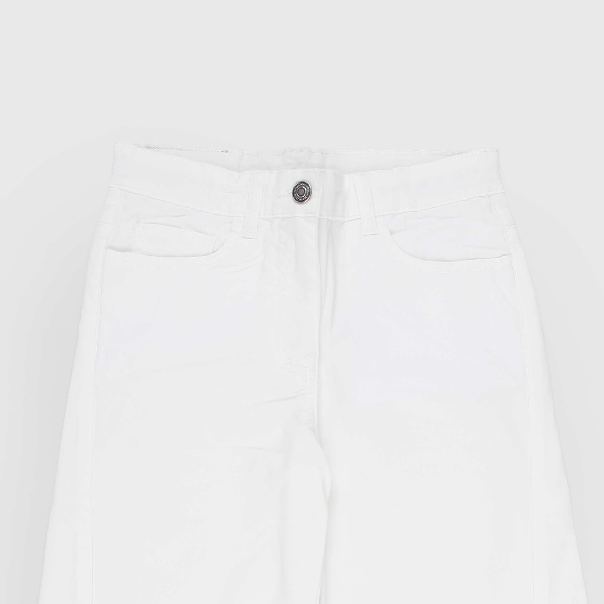White trousers finished in Sangallo by ERMANNO SCERVINO
