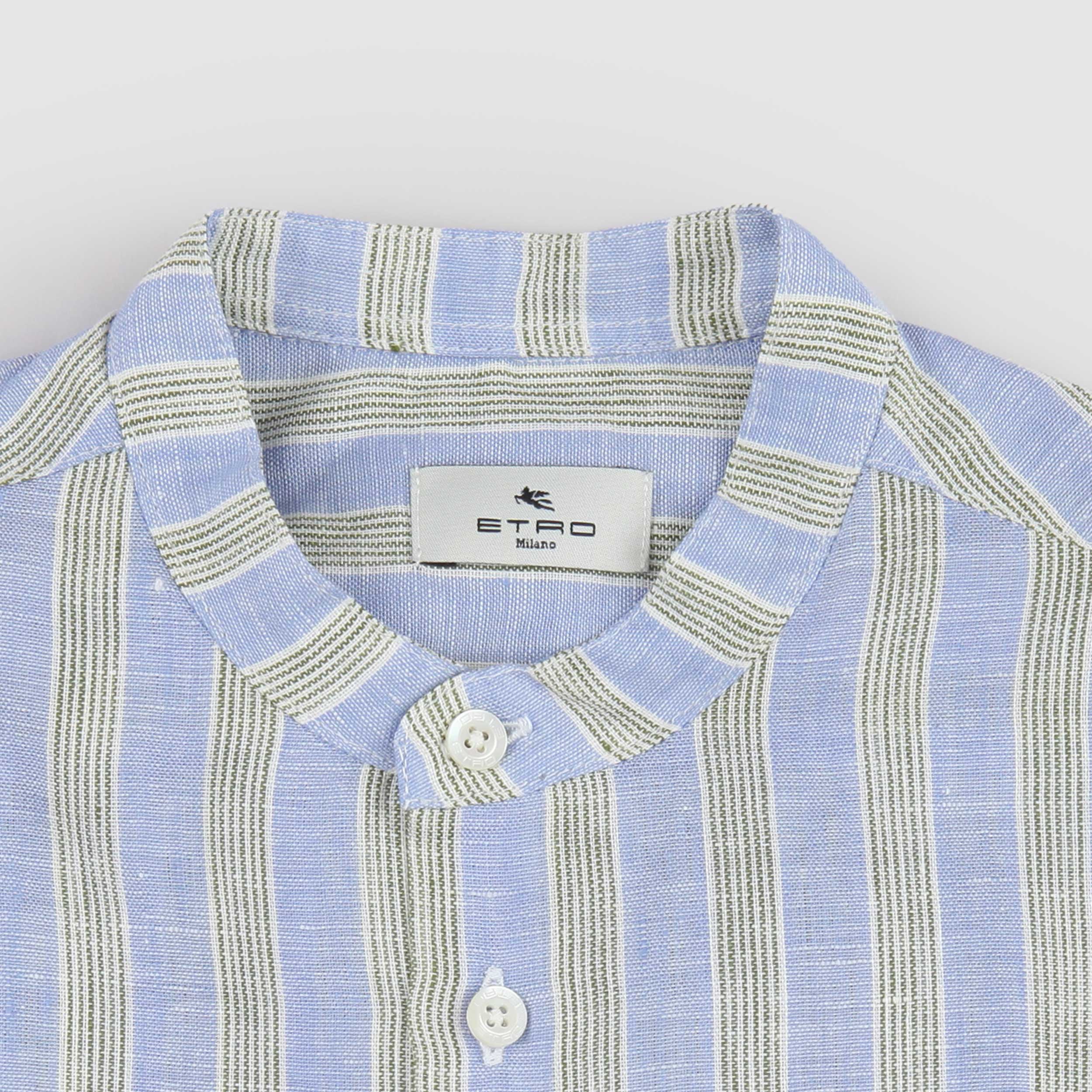 Camicia Celeste e Verde Firmata ETRO