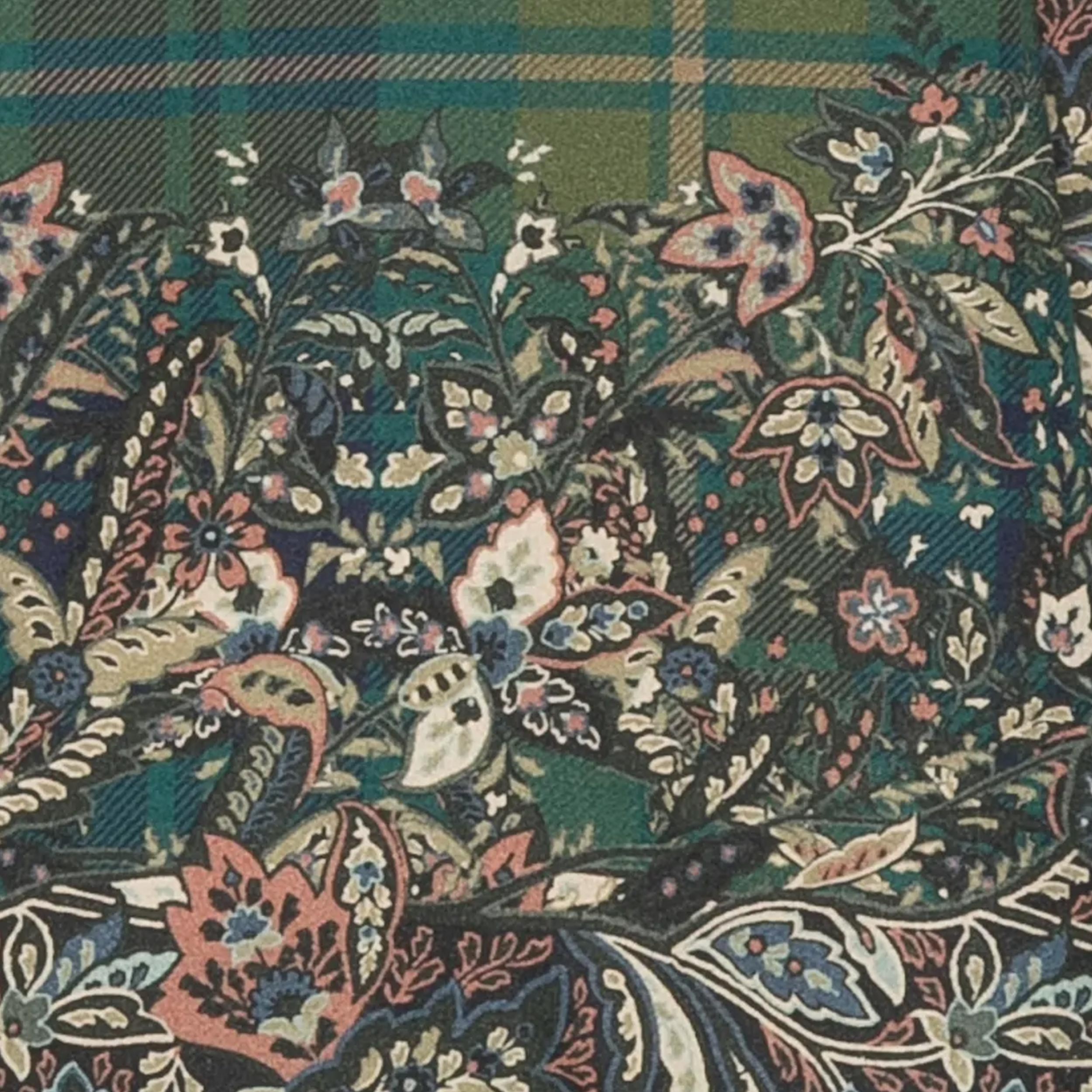 Camicia a Quadri Verde con Motivo Paisley per Ragazza by ETRO