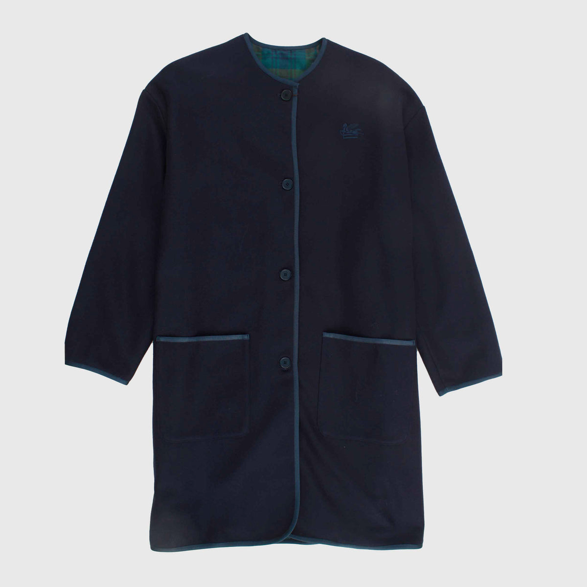 Cappotto Reversibile Blu e Fantasia per Ragazza by ETRO