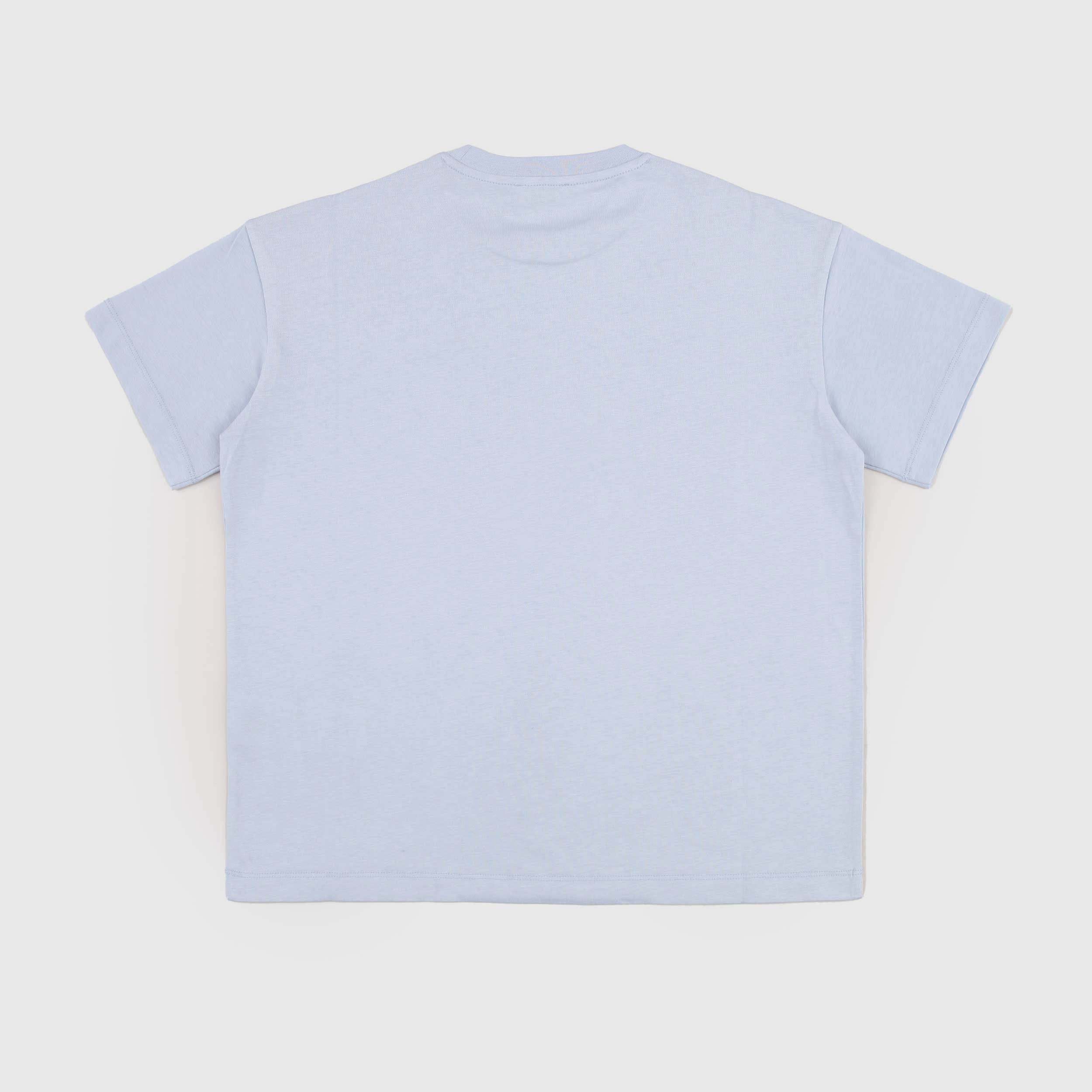 T-shirt Celeste con Logo Ricamato Firmato ETRO