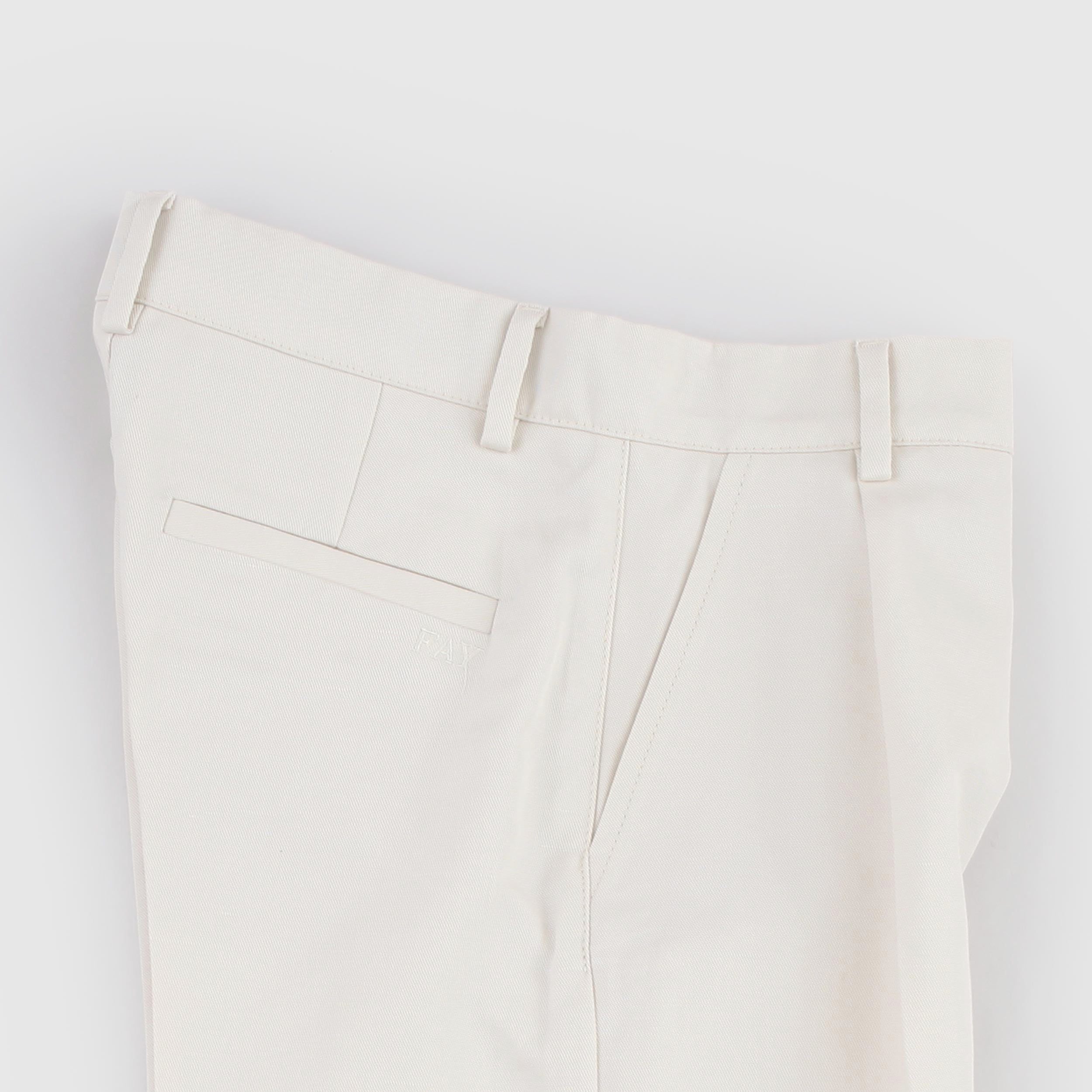 Bermuda Color Ghiaccio con Logo Firmato FAY JUNIOR