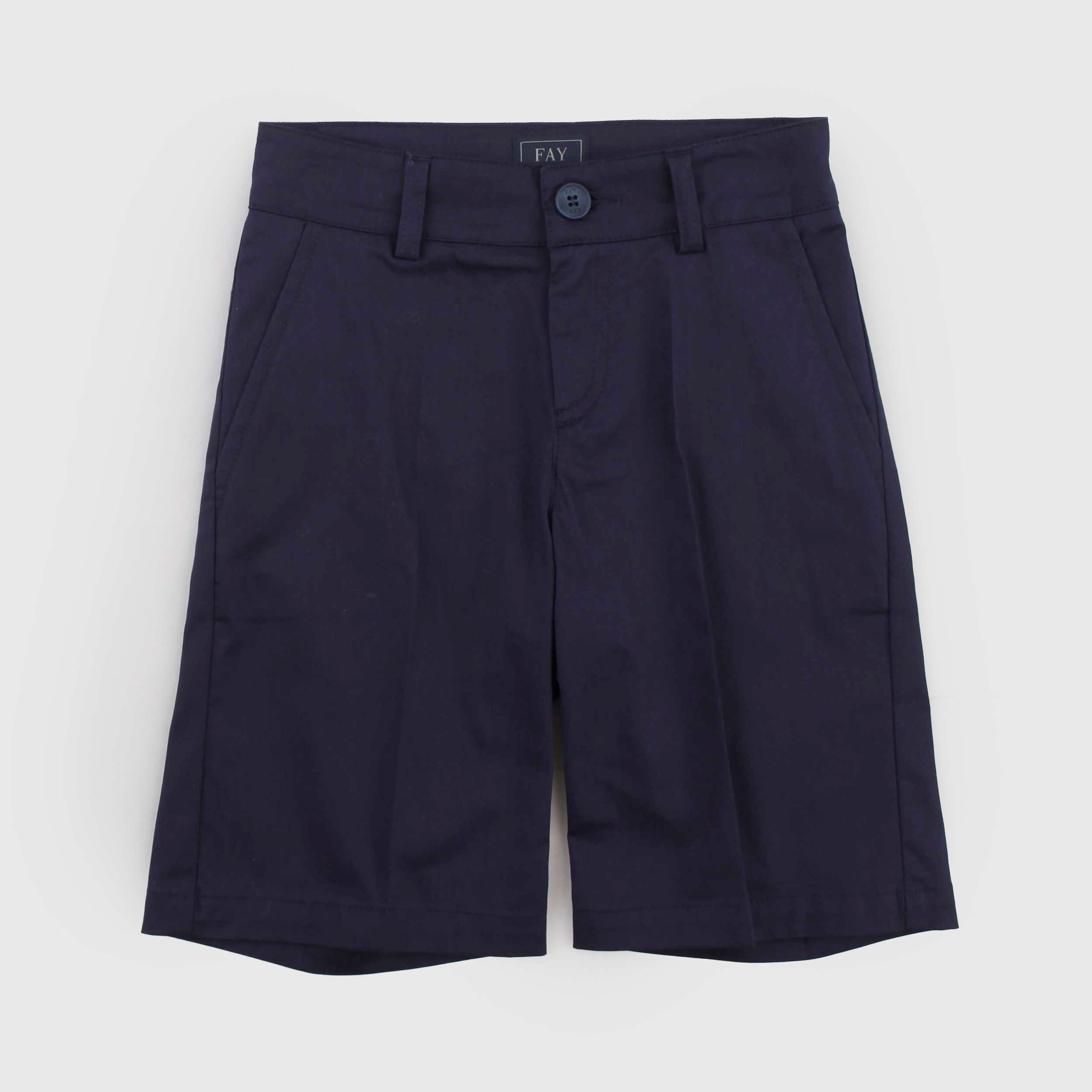 Bermuda Blu con Tasche Oblique Firmato FAY JUNIOR