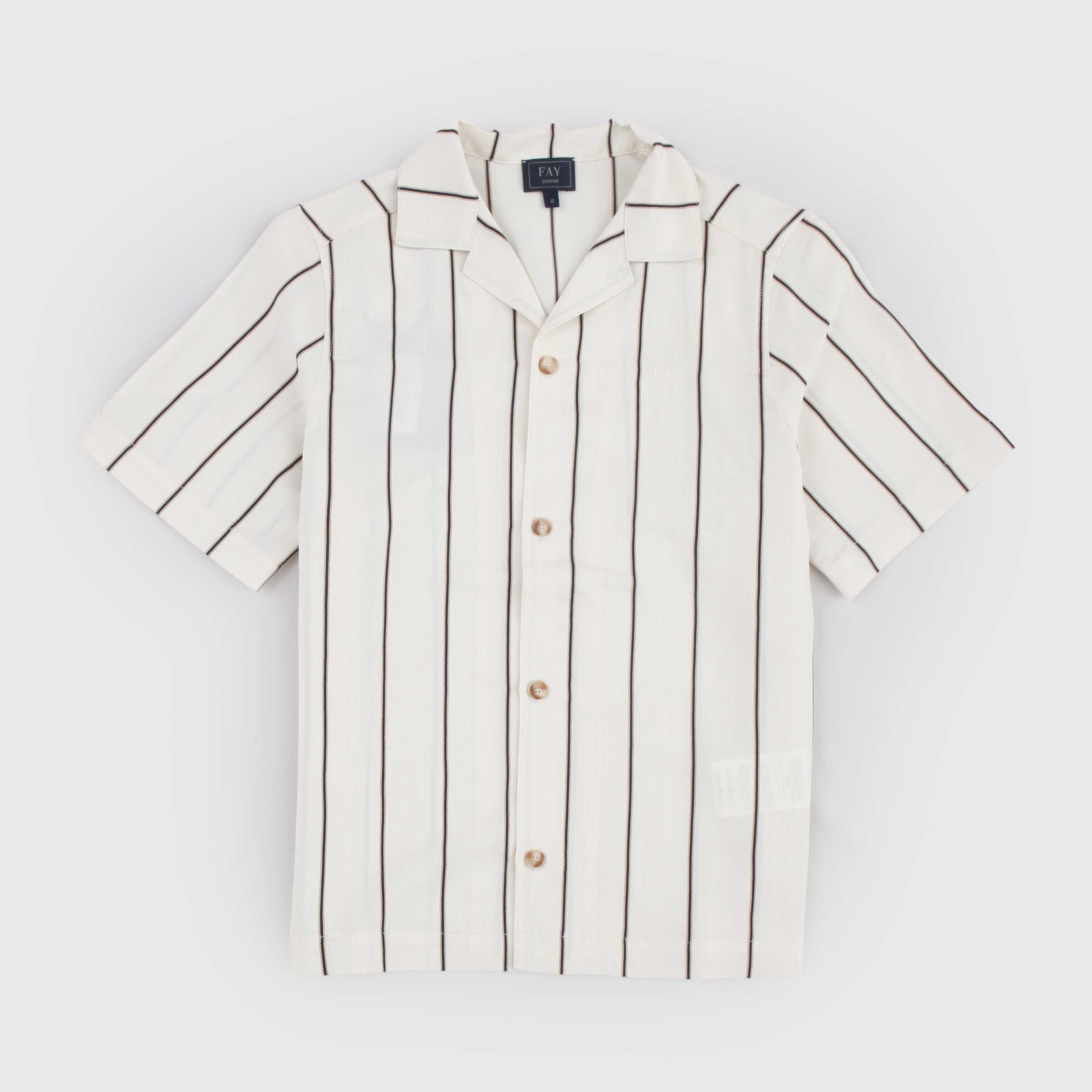 Camicia Beige e Nera Firmata FAY JUNIOR