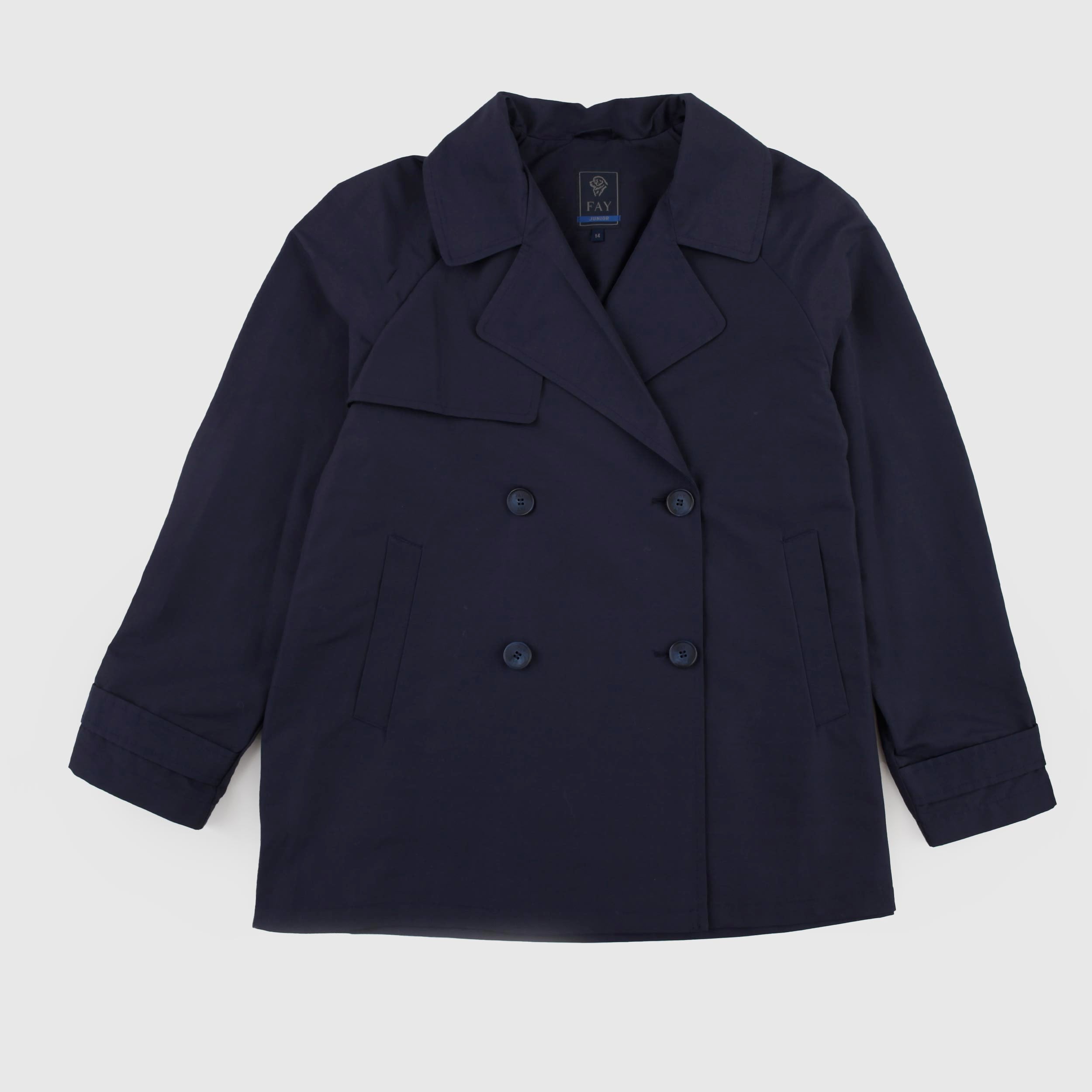 Impermeabile Blu Modello Corto Firmato FAY JUNIOR