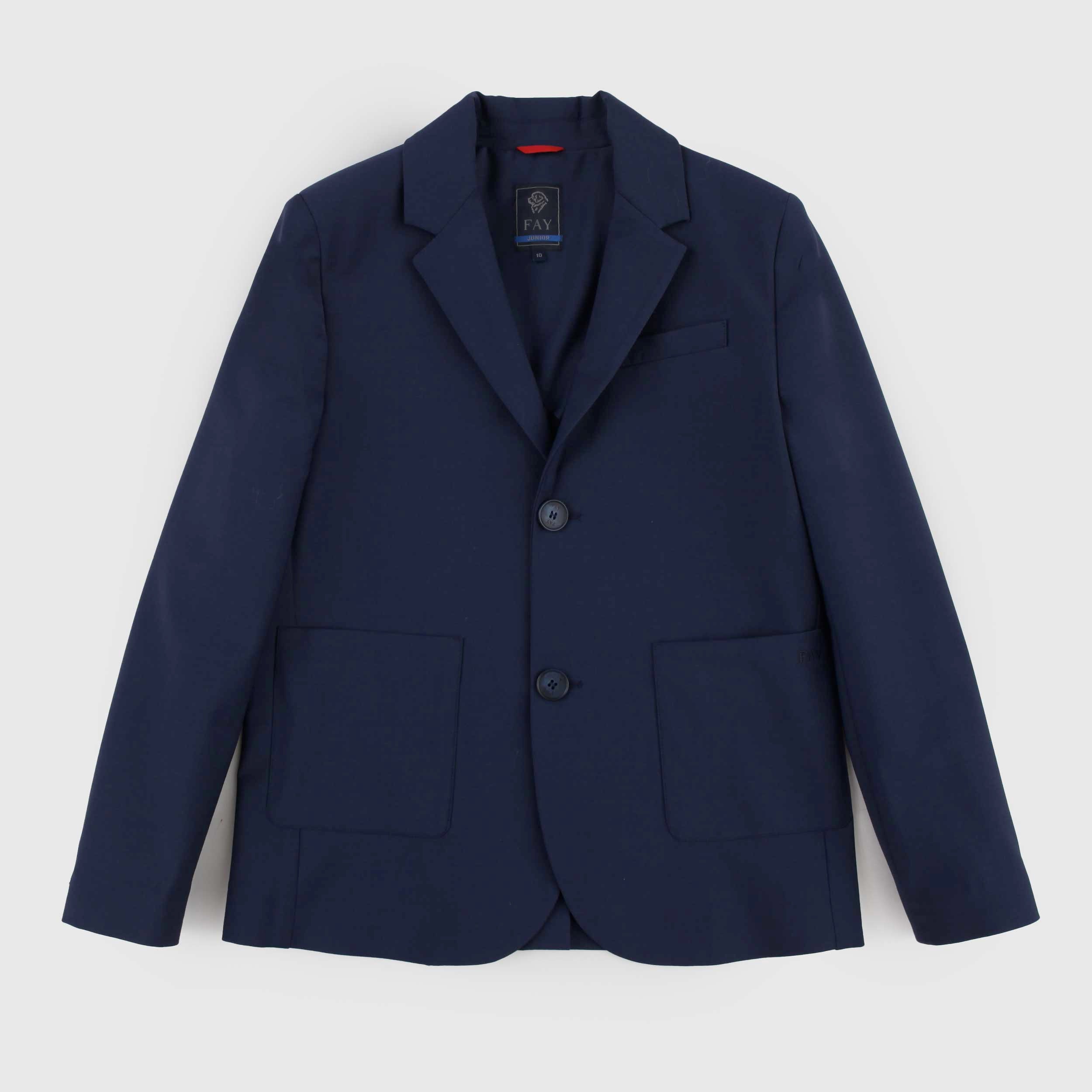 Giacca Blu a due Bottoni Firmata FAY JUNIOR