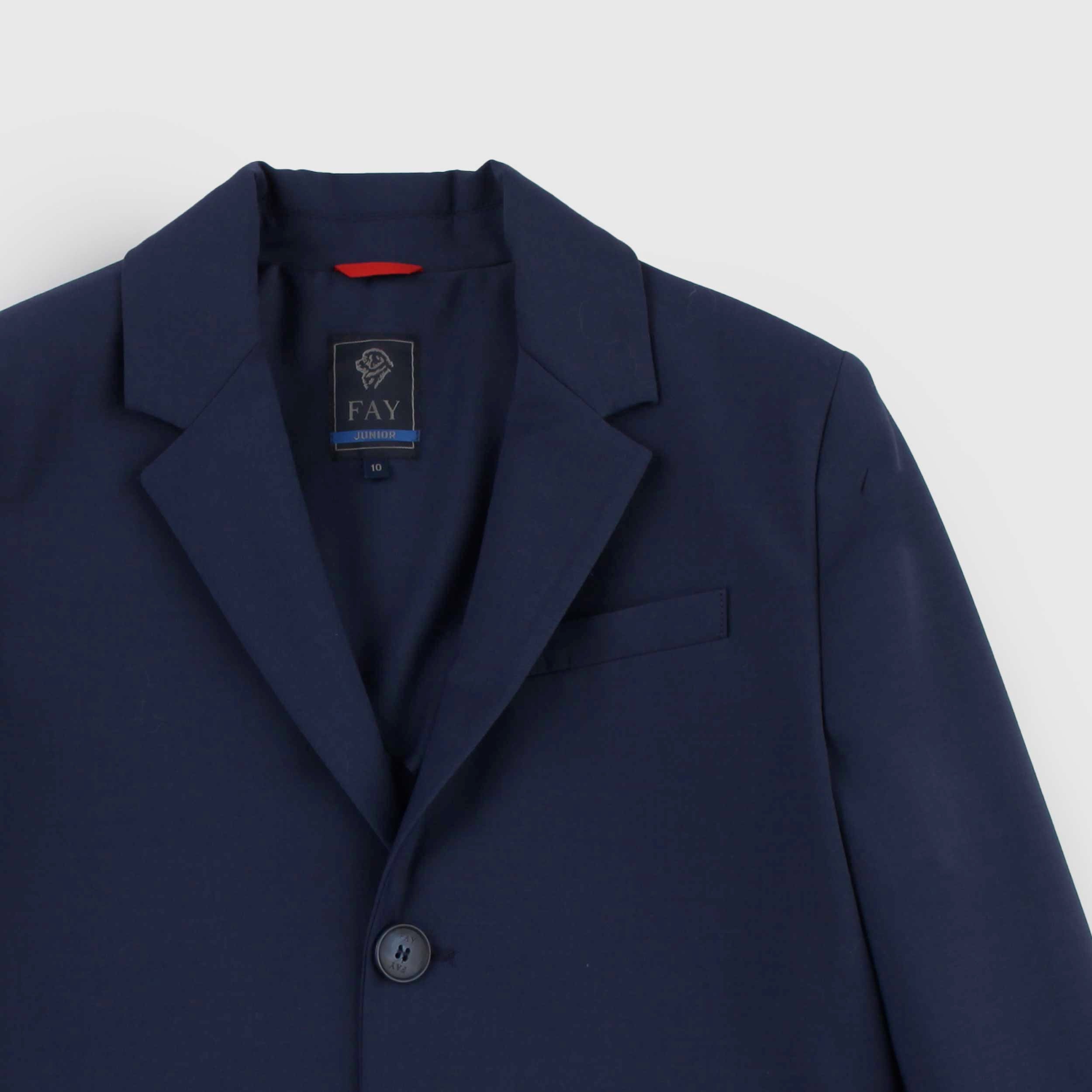 Giacca Blu a due Bottoni Firmata FAY JUNIOR