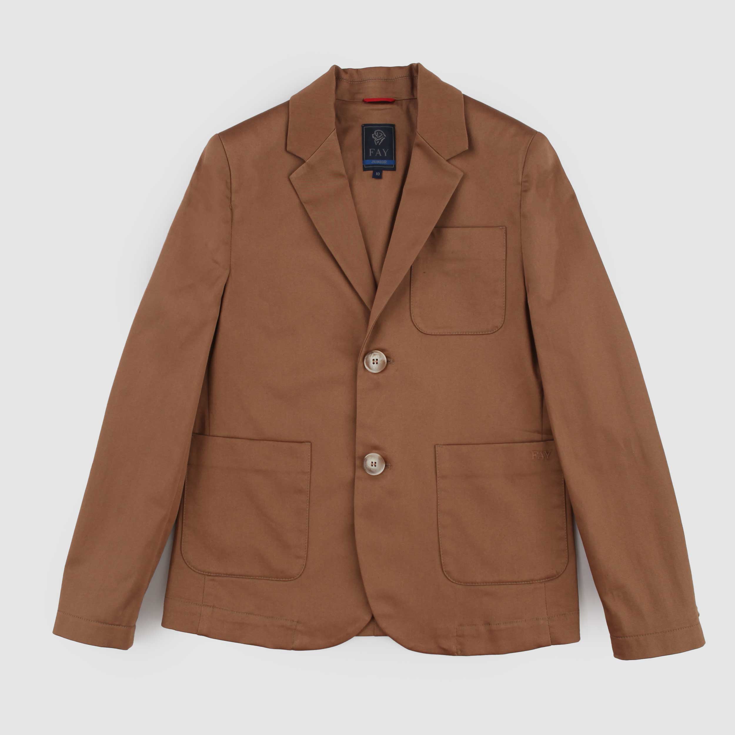 Giacca Color Cammello con due Bottoni Firmata FAY JUNIOR