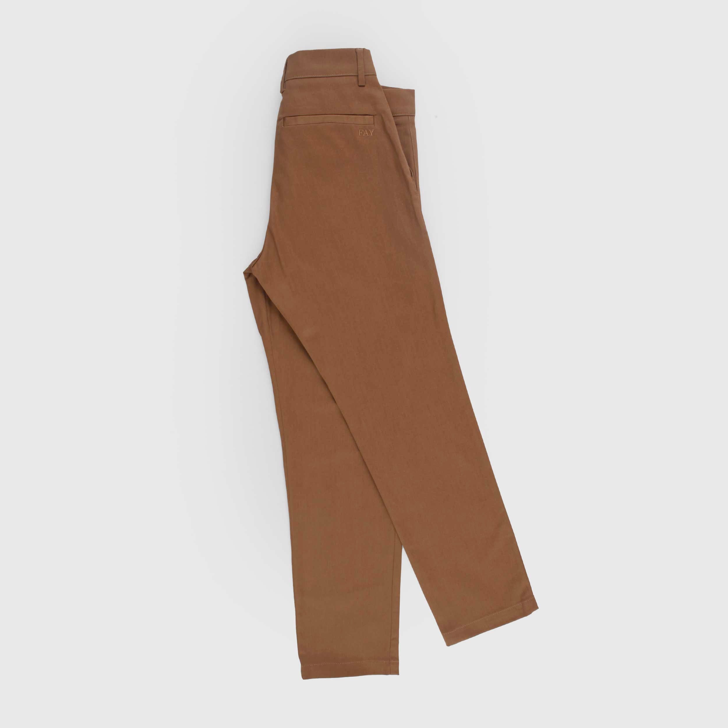 Pantalone Marrone Modello Sigaretta Firmato FAY JUNIOR