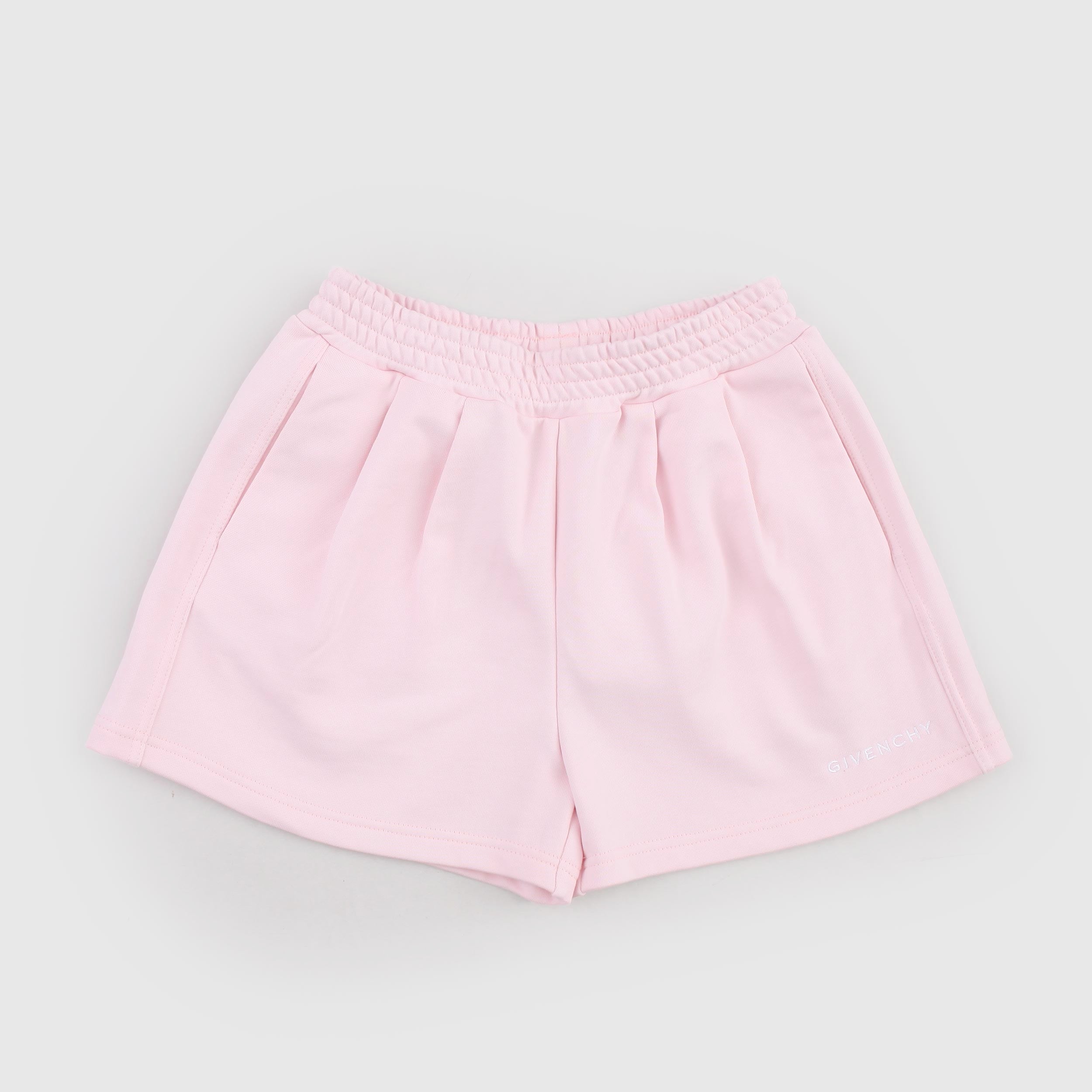 Bermuda Rosa con Scritta Bianca Firmata GIVENCHY