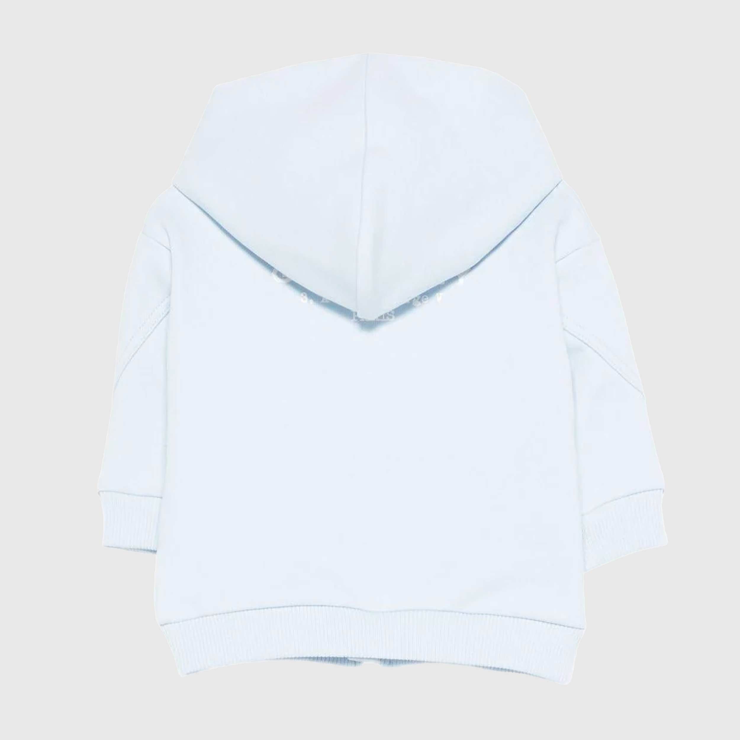 Felpa Celeste con Scritta a Contrasto Bianca Firmata GIVENCHY