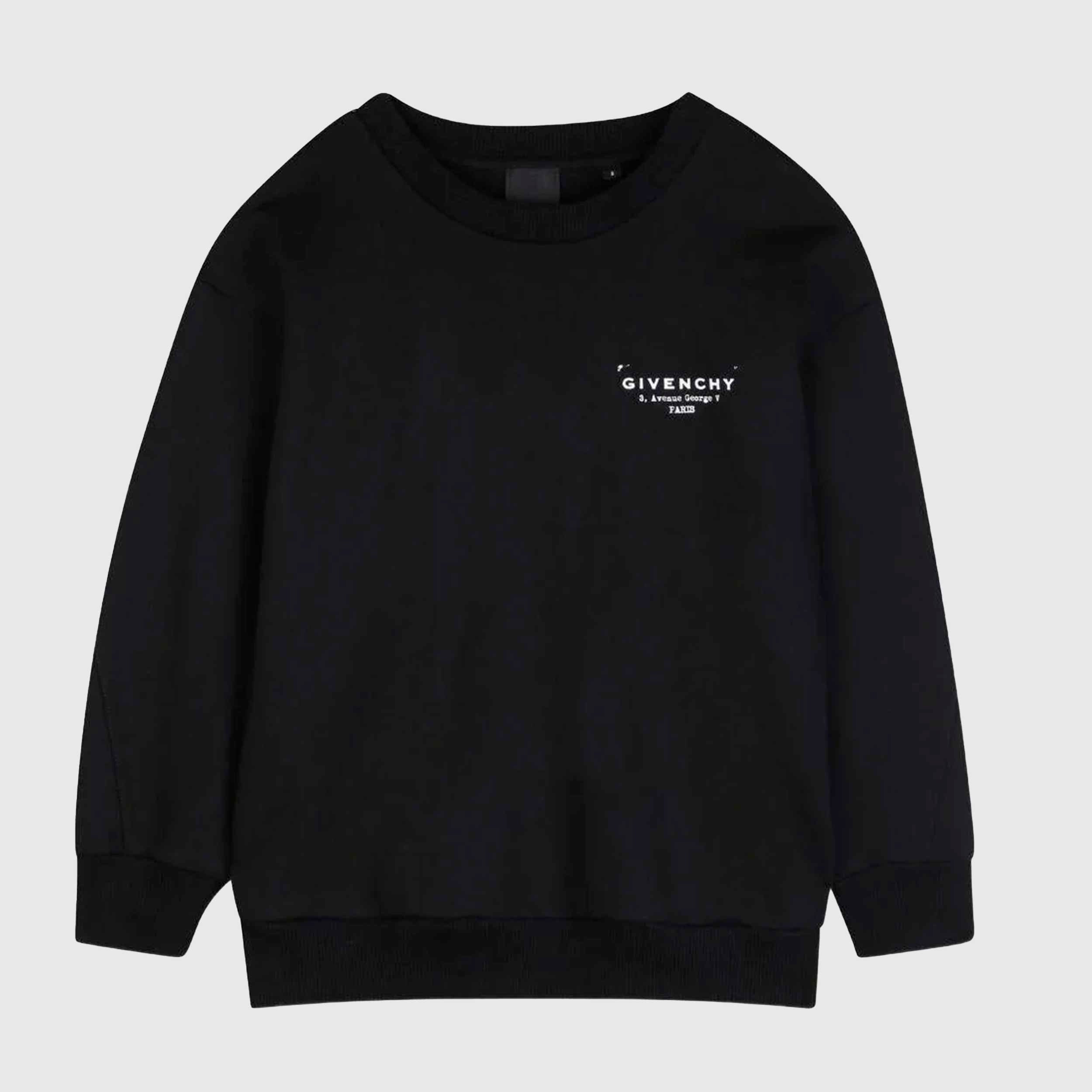 Black Sweatshirt with Contrast GIVENCHY Signature