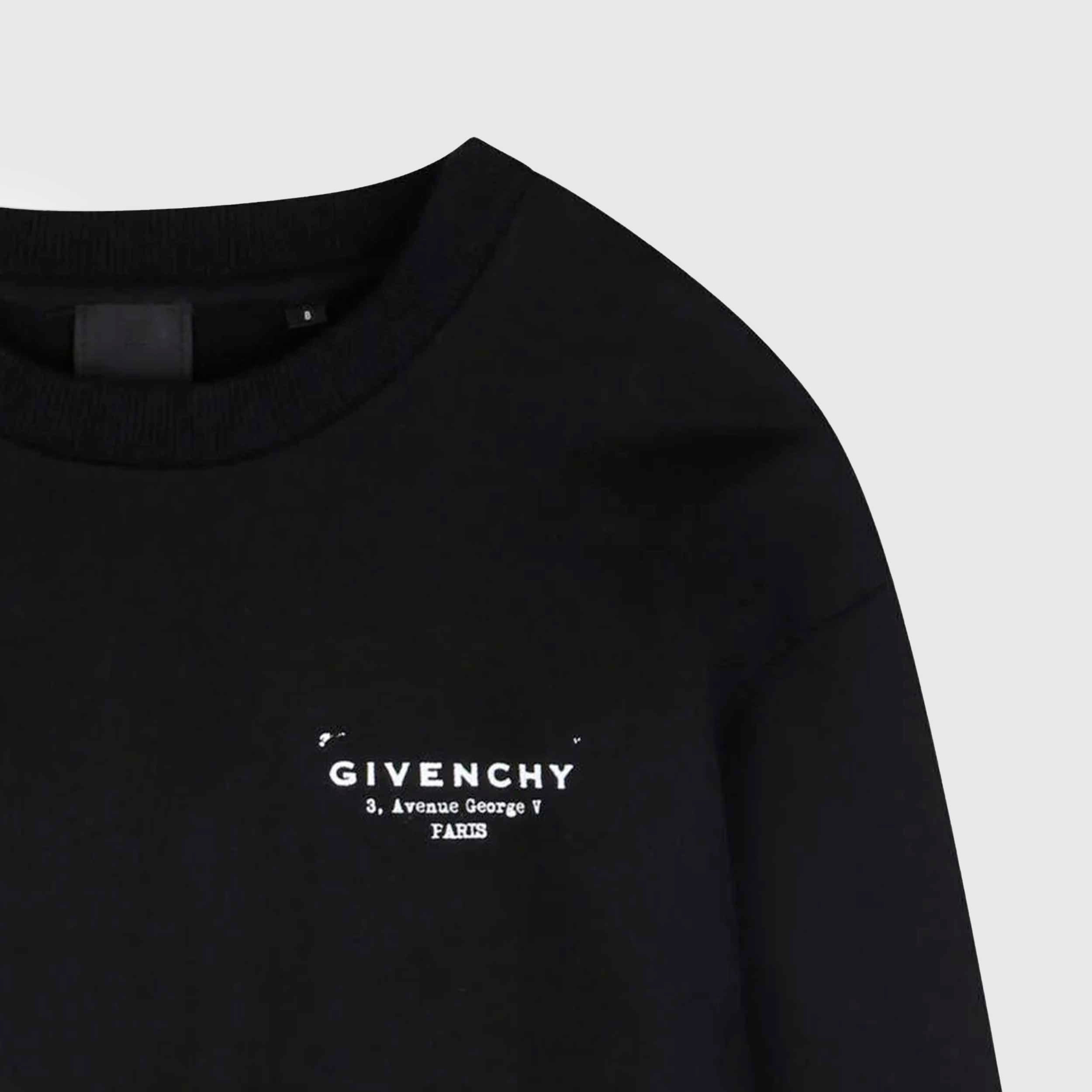Black Sweatshirt with Contrast GIVENCHY Signature
