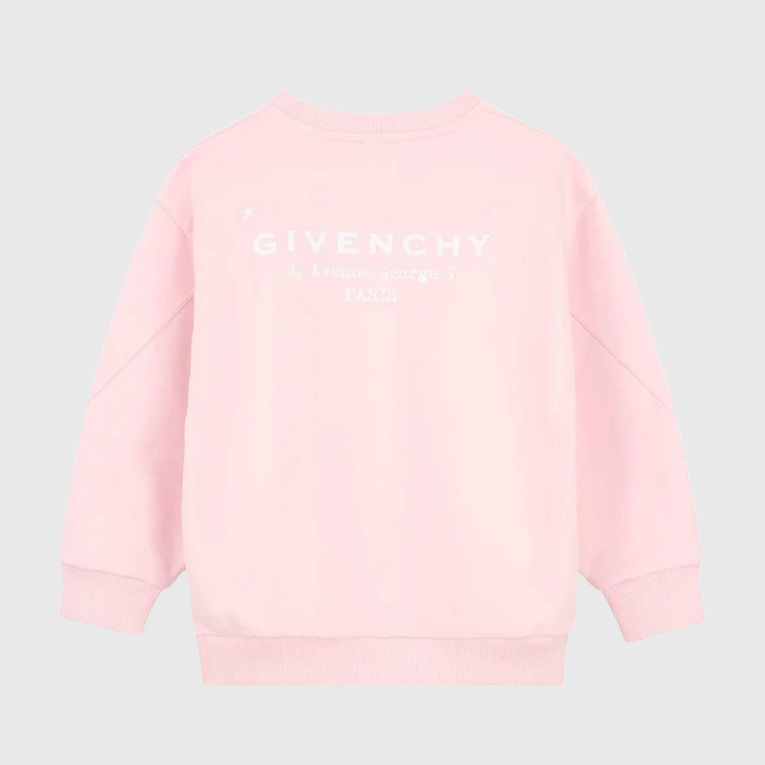 Felpa Rosa con Scritte Bianche Firmata GIVENCHY