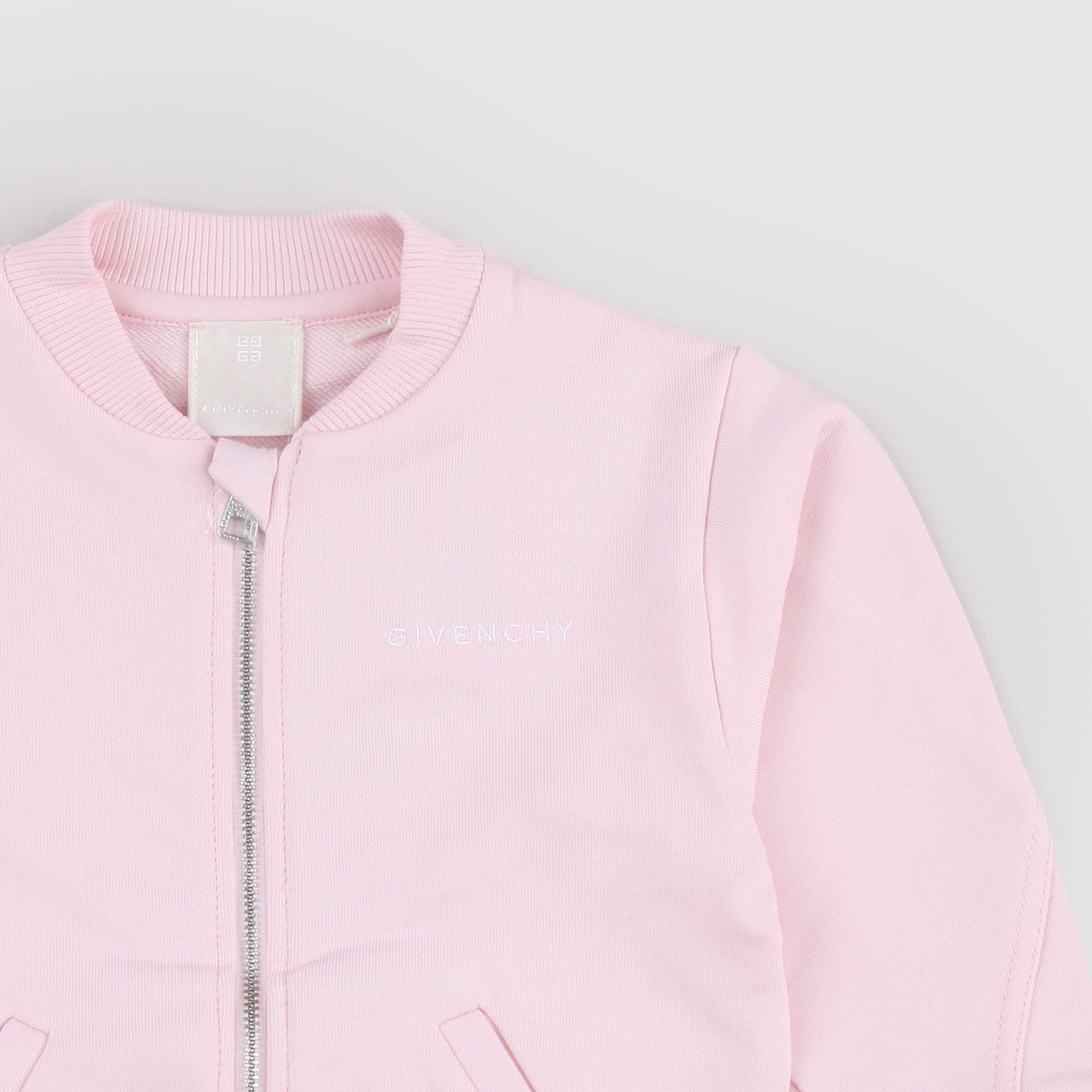 Pink Sweatshirt with Zip and Contrast Lettering by GIVENCHY