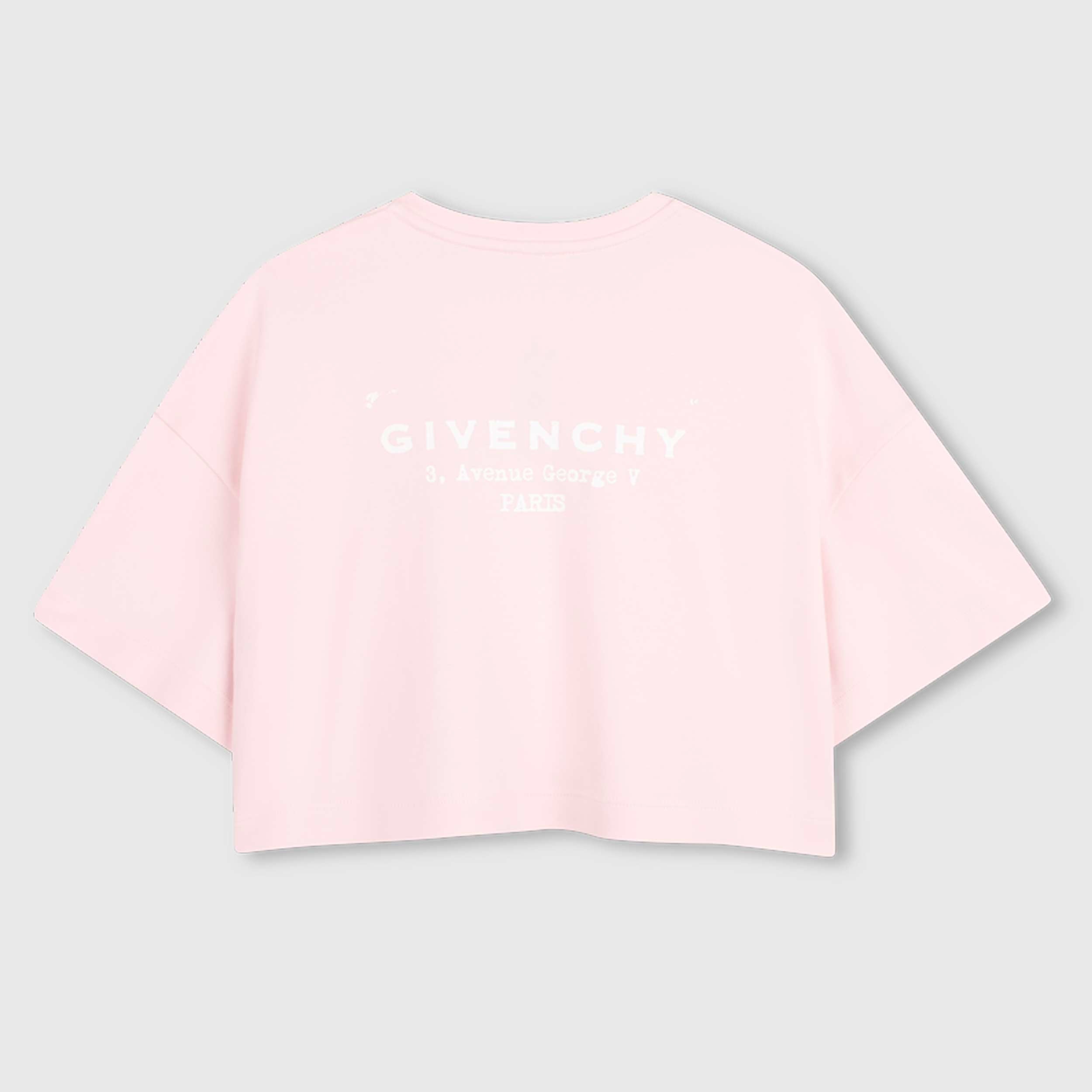 GIVENCHY Branded Pink Cropped Boxy T-Shirt