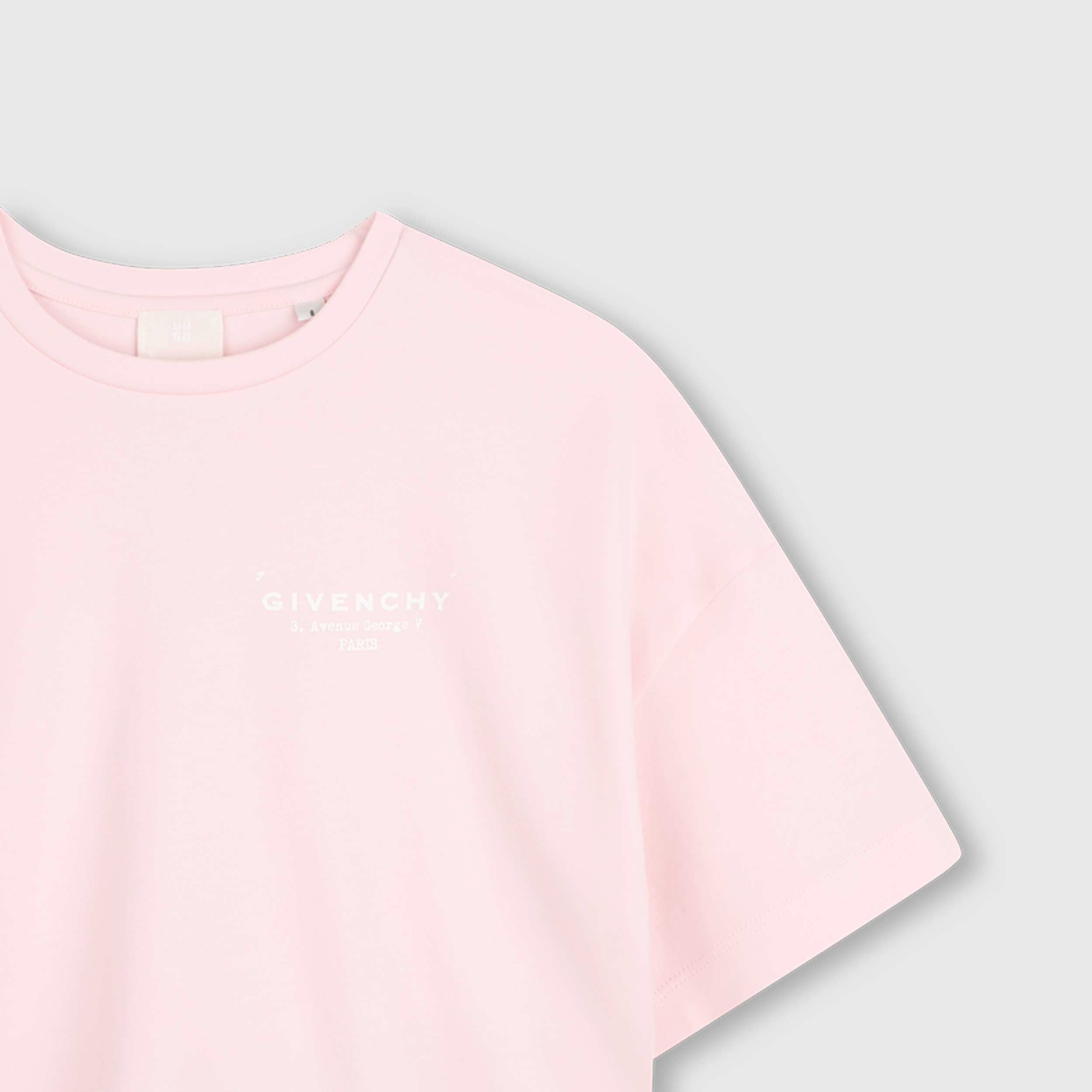 GIVENCHY Branded Pink Cropped Boxy T-Shirt