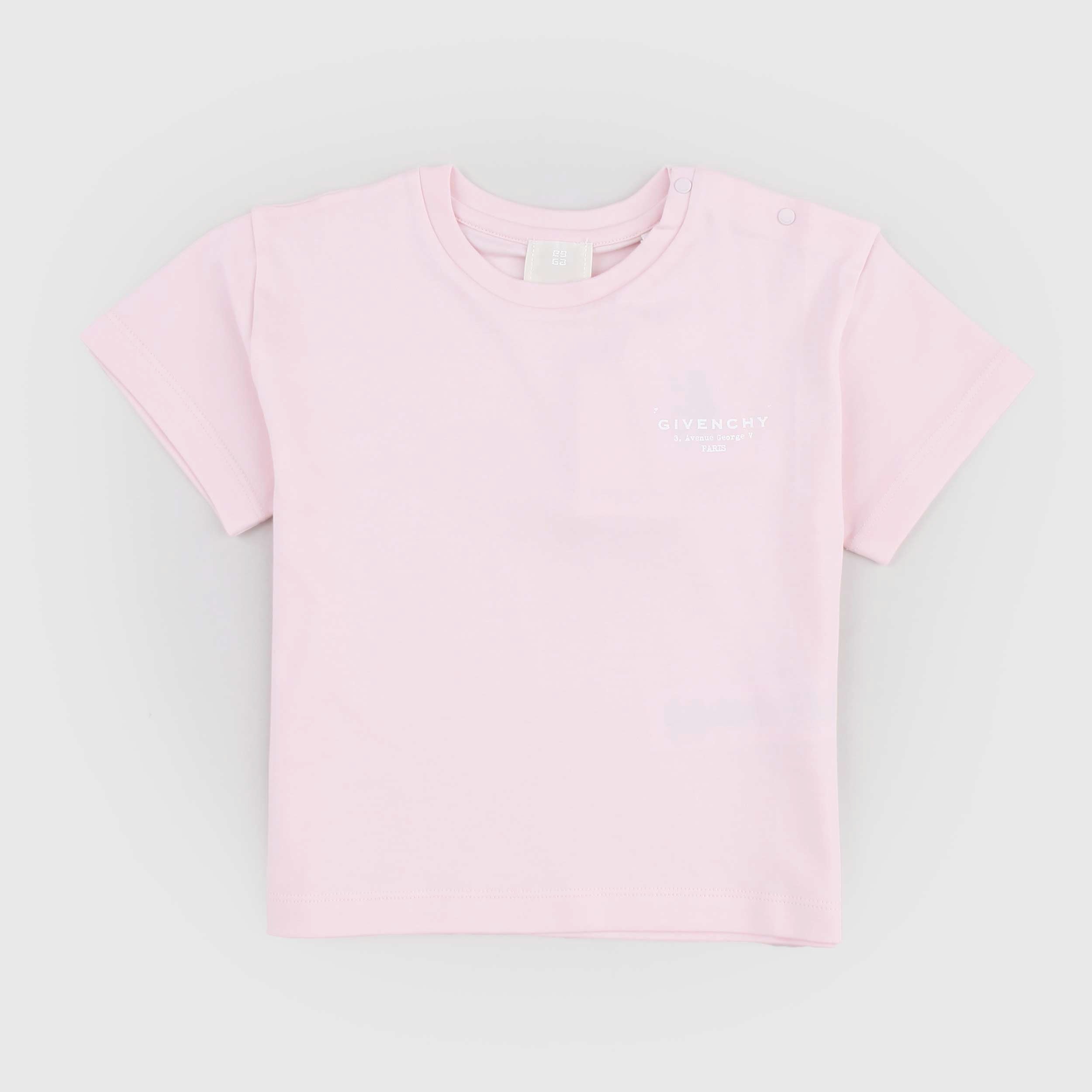 T-shirt Rosa con Apertura a Bottoni Firmata GIVENCHY