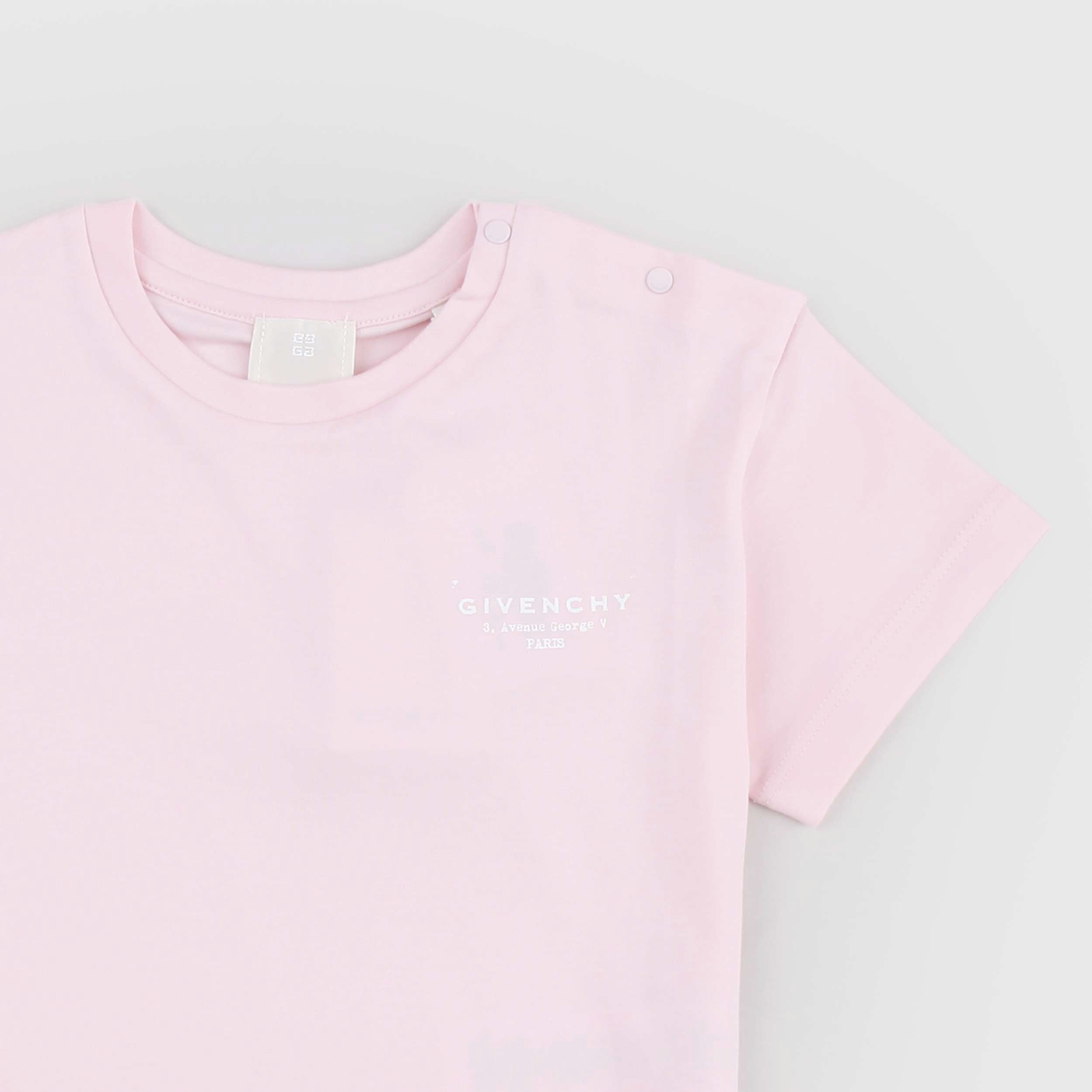 GIVENCHY Pink T-shirt with Button Opening