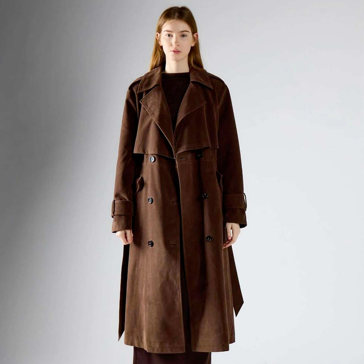 Brown Trench Suede Effect for Women GLAMOROUS