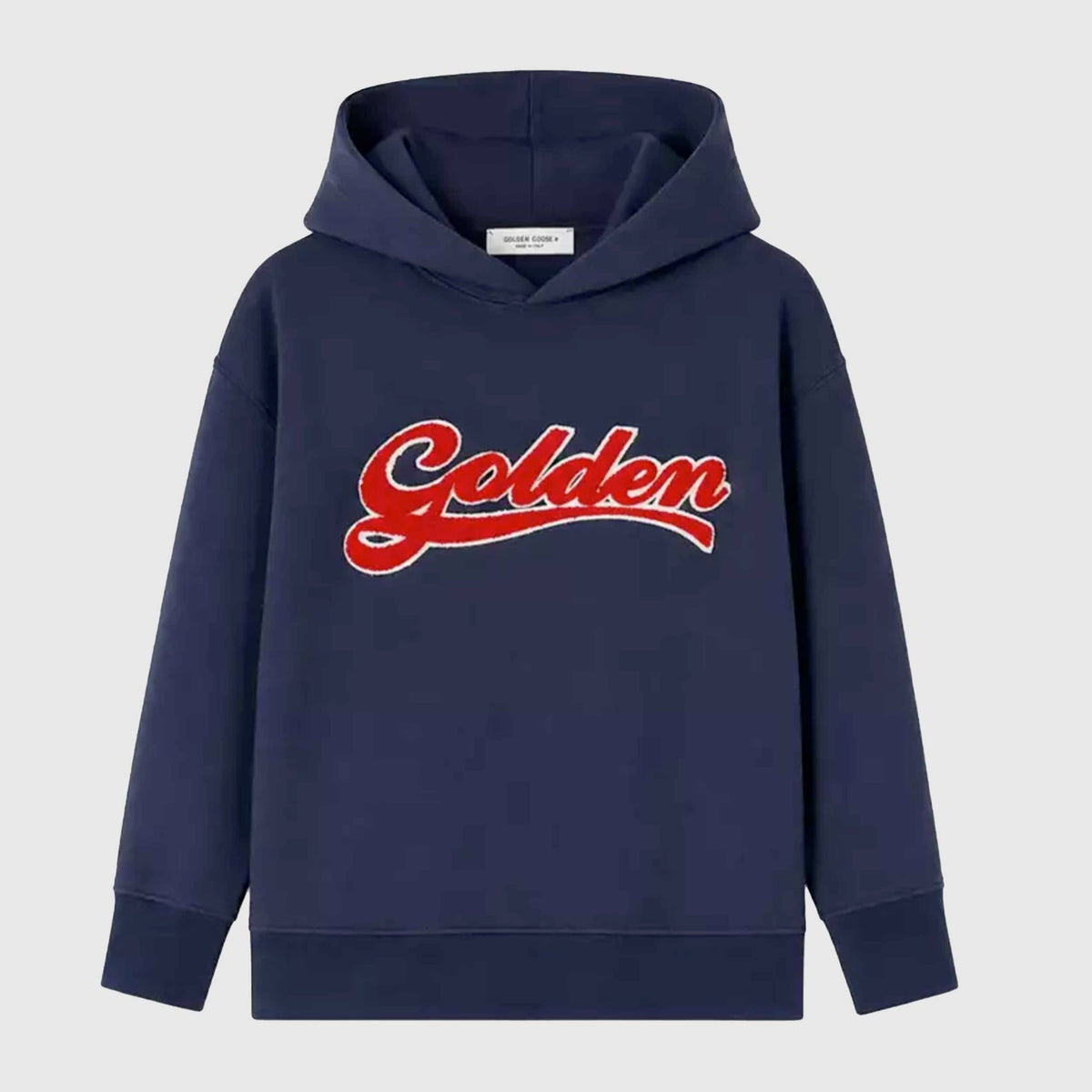 Blue Sweatshirt with Logo in Teddy Red for Boy GOLDEN GOOSE