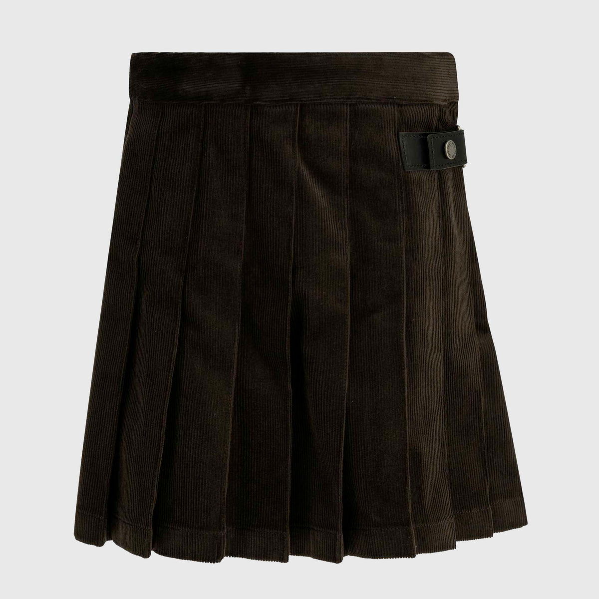 Golden GOOSE Girls' Brown Folded Velvet Skirt