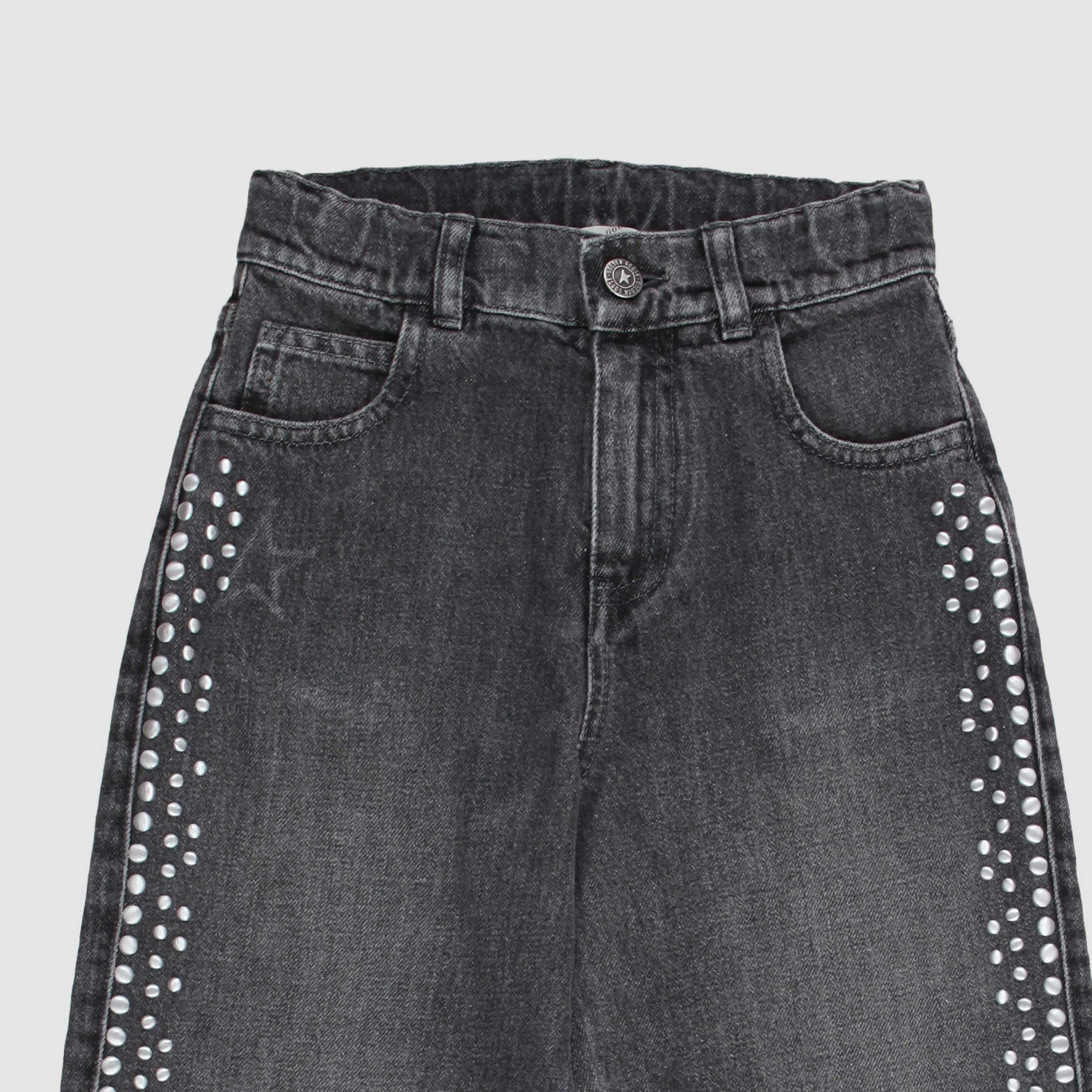 Jeans Nero Cinque Tasche per Bambini by GOLDEN GOOSE