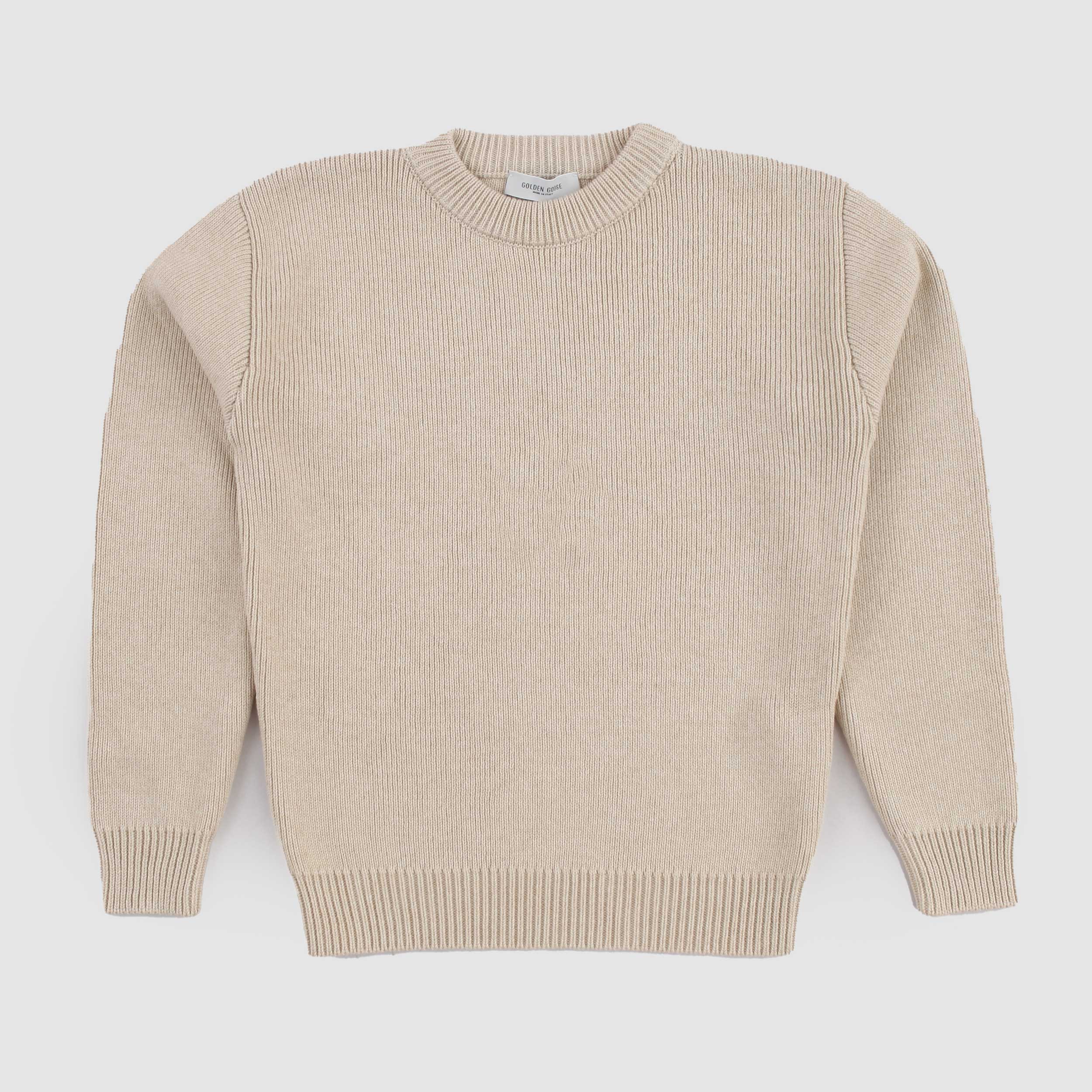 Maglioncino Beige con Scritta in Rilievo by GOLDEN GOOSE