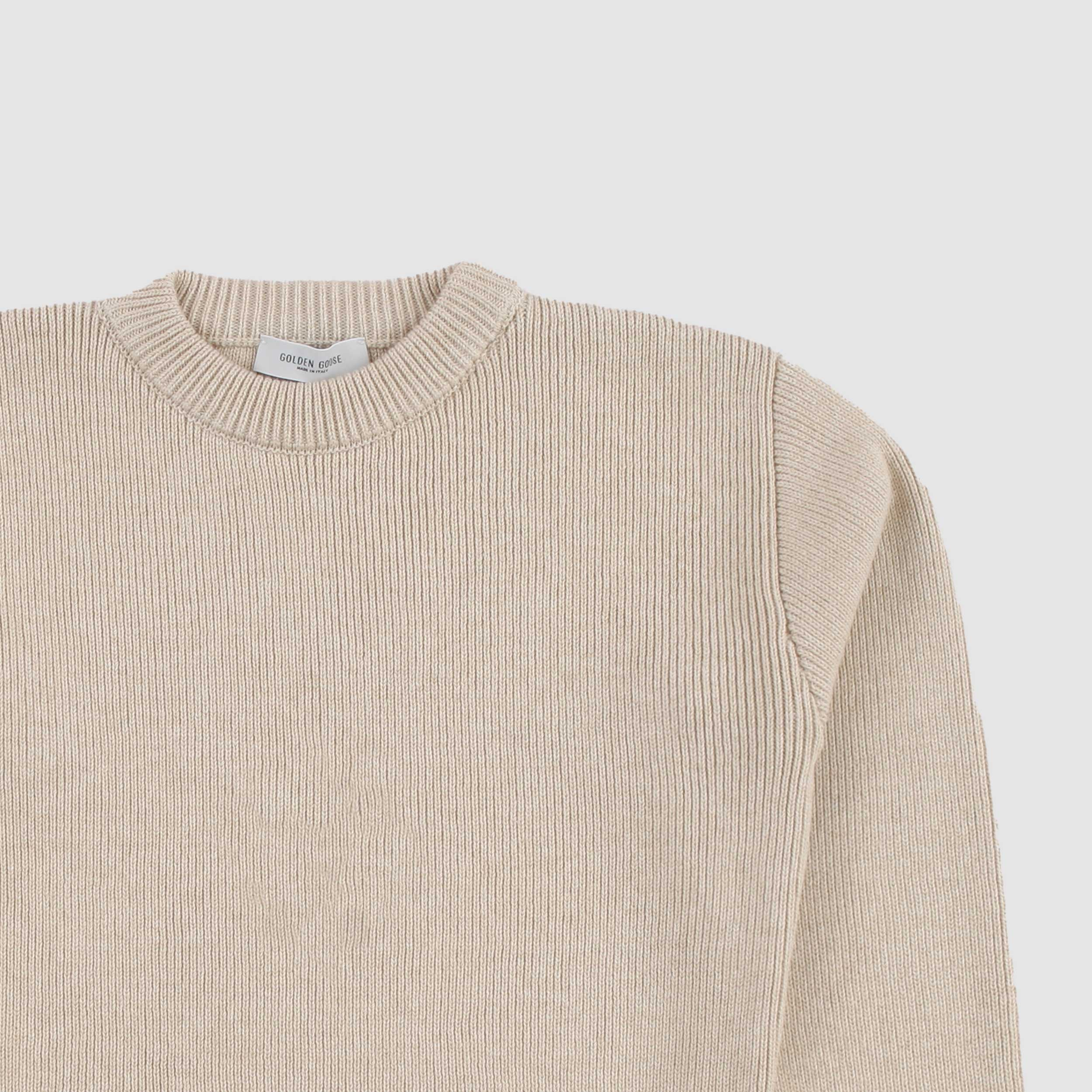 Maglioncino Beige con Scritta in Rilievo by GOLDEN GOOSE