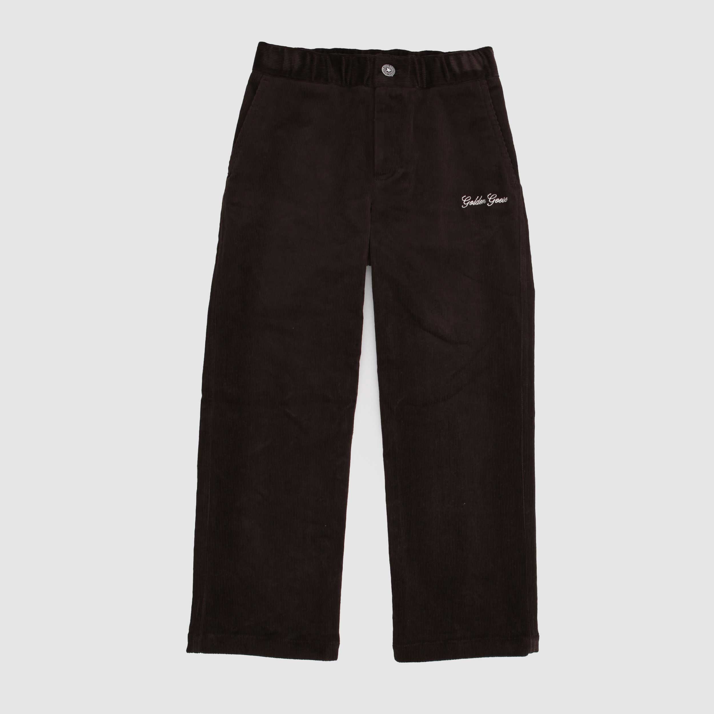 Pantalone Marrone a Coste in Velluto per Bambini by GOLDEN GOOSE