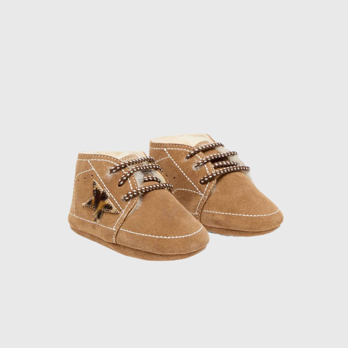 Sneakers Marrone con Stella Maculata per Neonato GOLDEN GOOSE