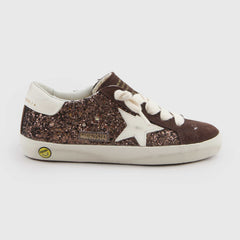 Sneakers Super Star Glitter Marrone By GOLDEN GOOSE