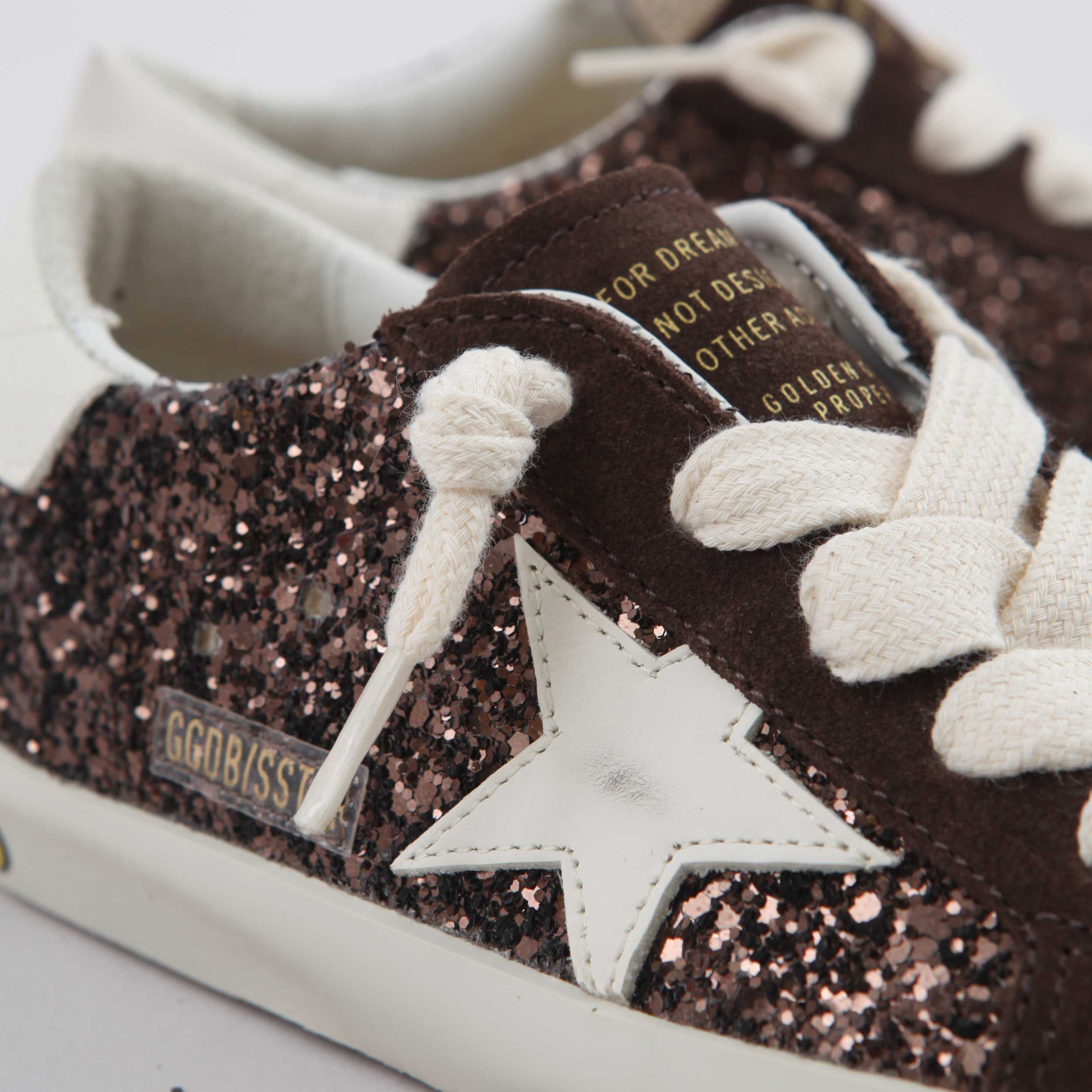 Super Star Glitter Brown Sneakers By GOLDEN GOOSE