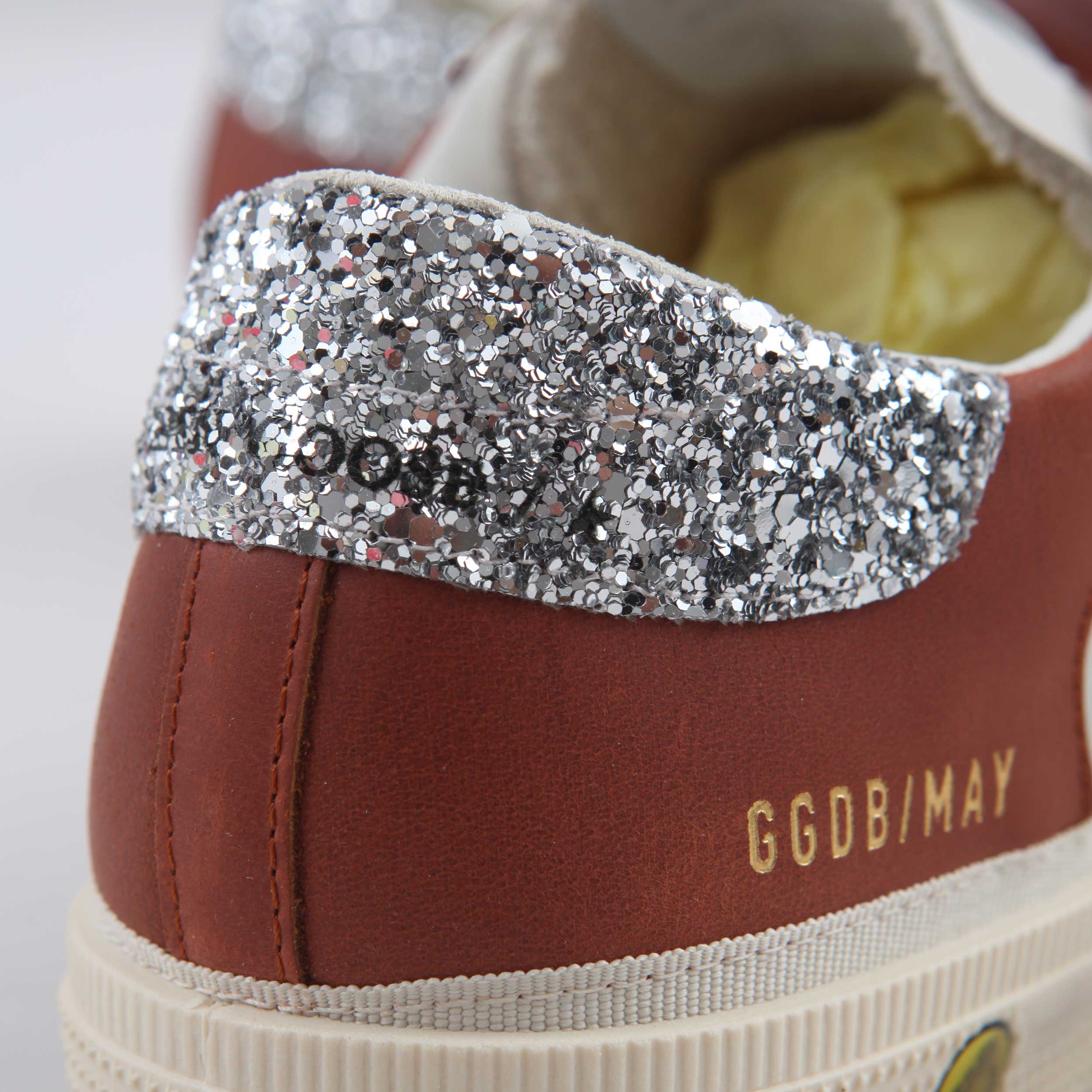 White and Red May Signature Sneakers GOLDEN GOOSE